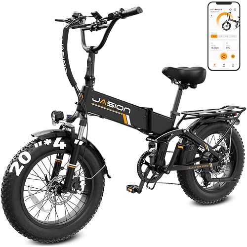 Jasion X-Hunter/ST/PRO Electric Bike for Adults,1800W/1400W Peak 20''Fat Tire Foldable Ebike,Folding E Bike Up to 80/70 Miles Range,720/624WH Removable Battery,30 MPH E Bike,Certified by UL2849