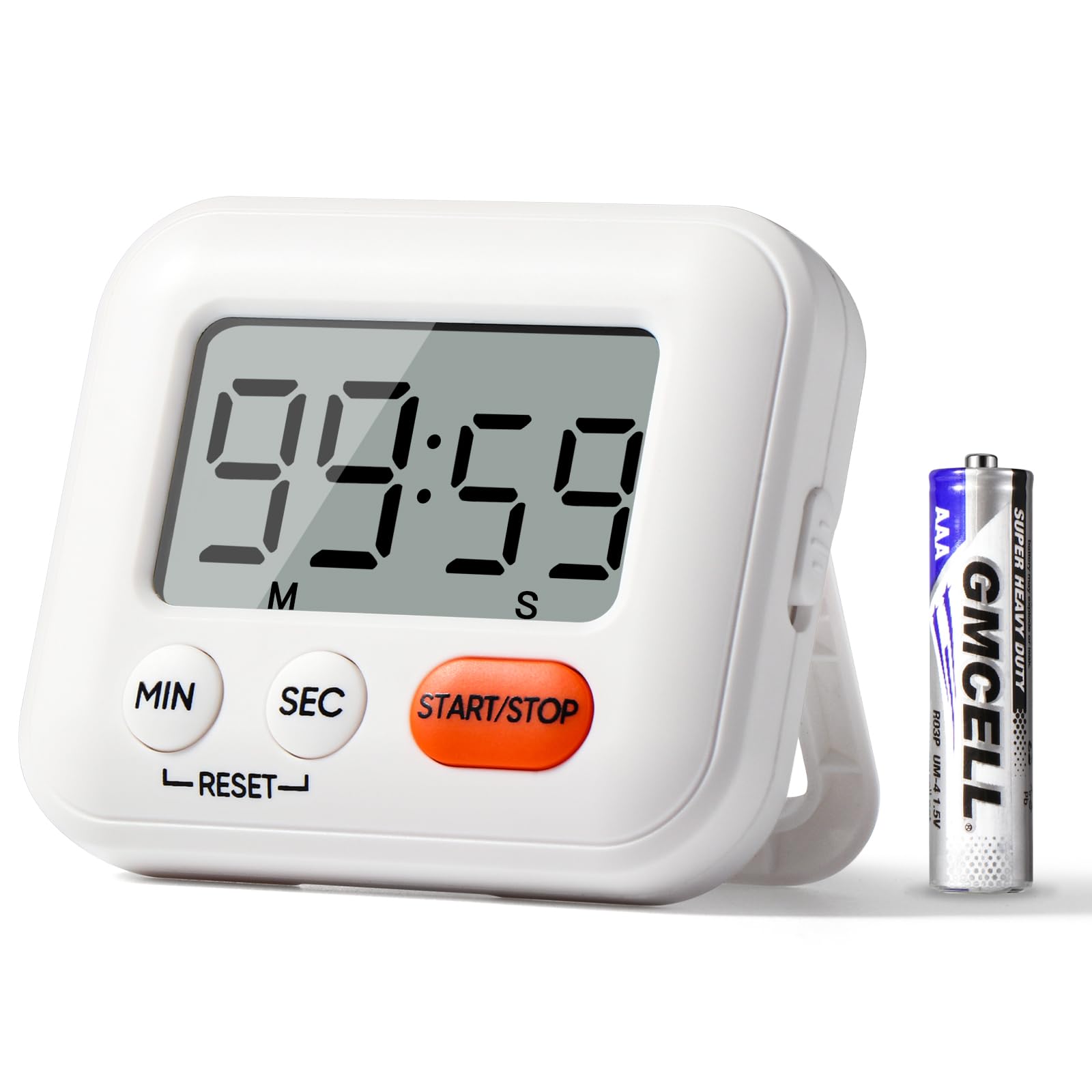 Minuteur Cuisine Time Timer avec Interrupteur d'alimentation, Pile AAA incluse