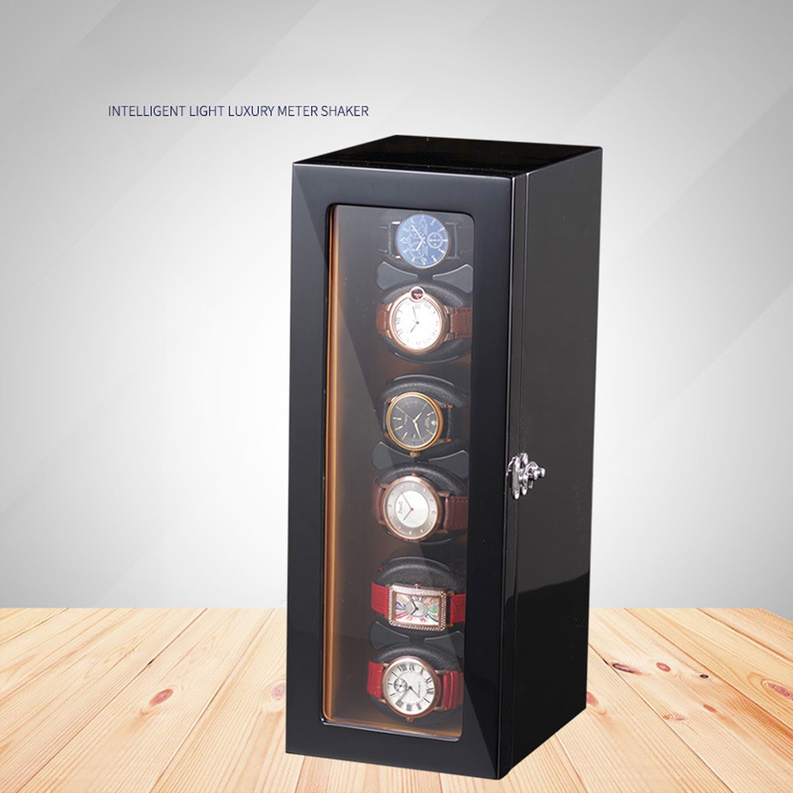 Automatic Watch Winder für 6 Uhren, Luxus -Uhr -Aufbewahrungsbox, Acrylfenster -Display -Hülle, Auto Watch Winder für Männer und Frauen, mit super ruhigem Motor LWX