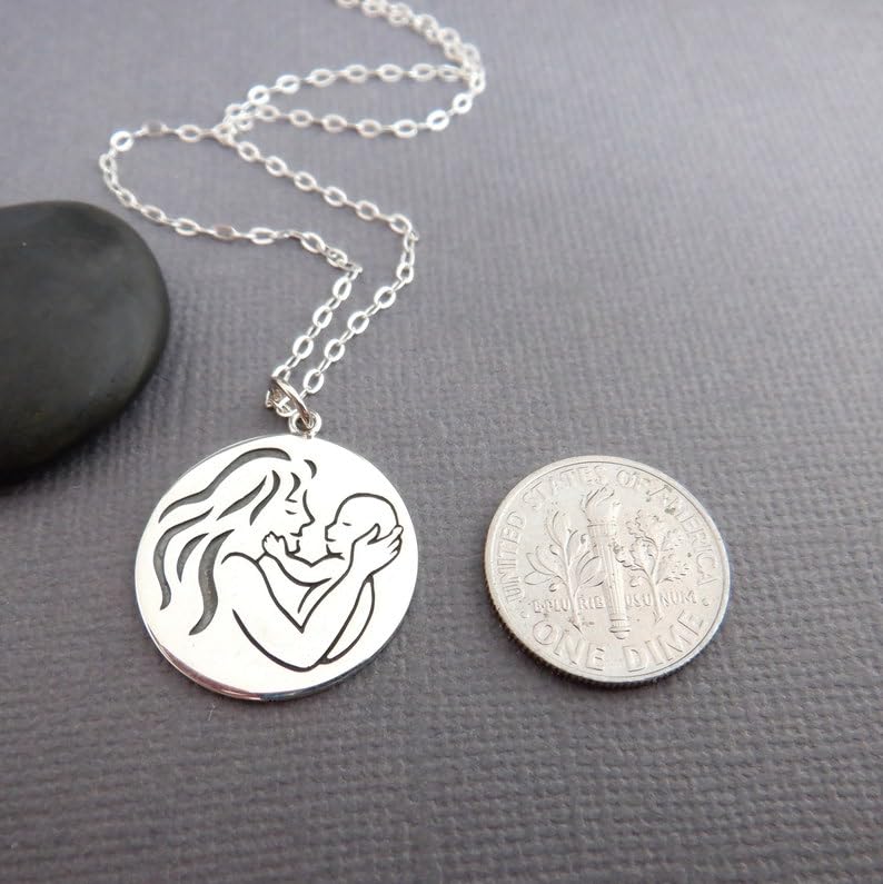 Collana piccola mamma e figlio in argento sterling 925 |WW_NLC_02794