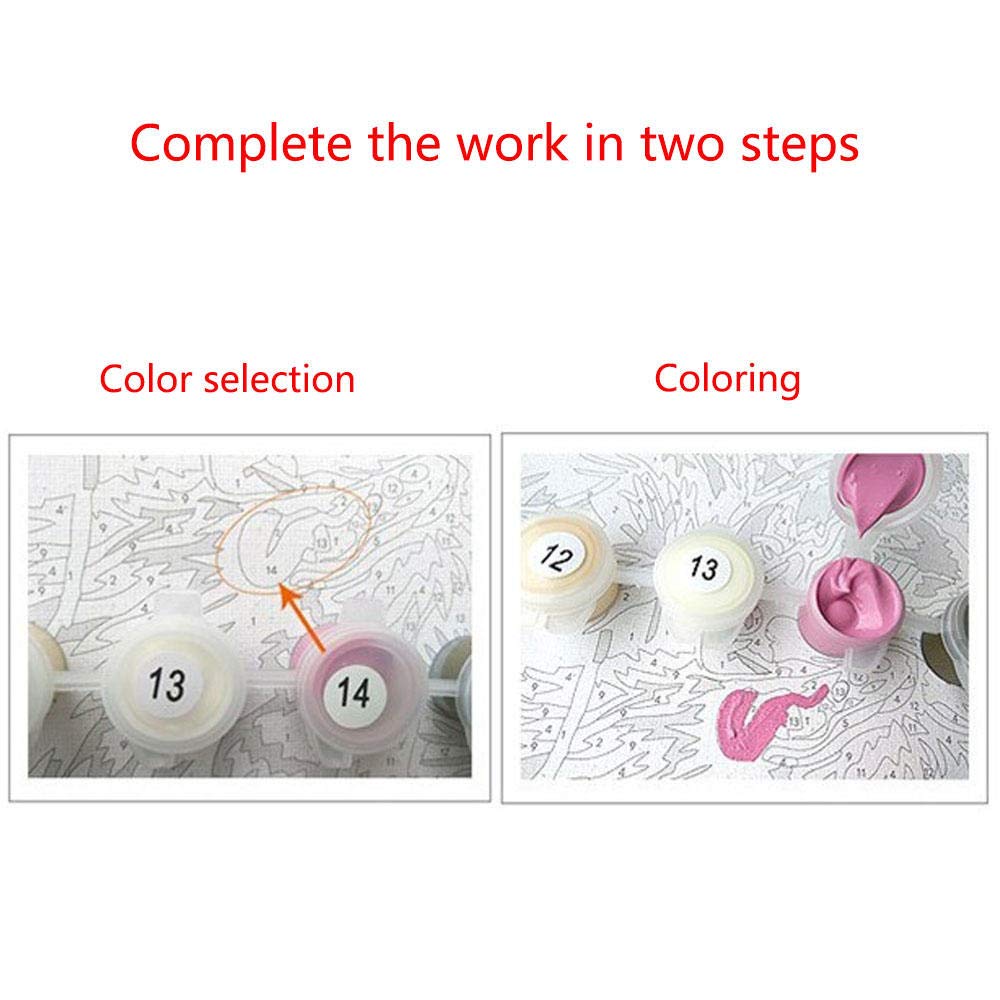 Jazcimdo Peinture par numéros pour adulte, peinture par numéros - Peinture par numéros - Toile d'animaux - Chien - Kit de peinture à l'huile DIY pour adultes - Décoration murale pour toilettes