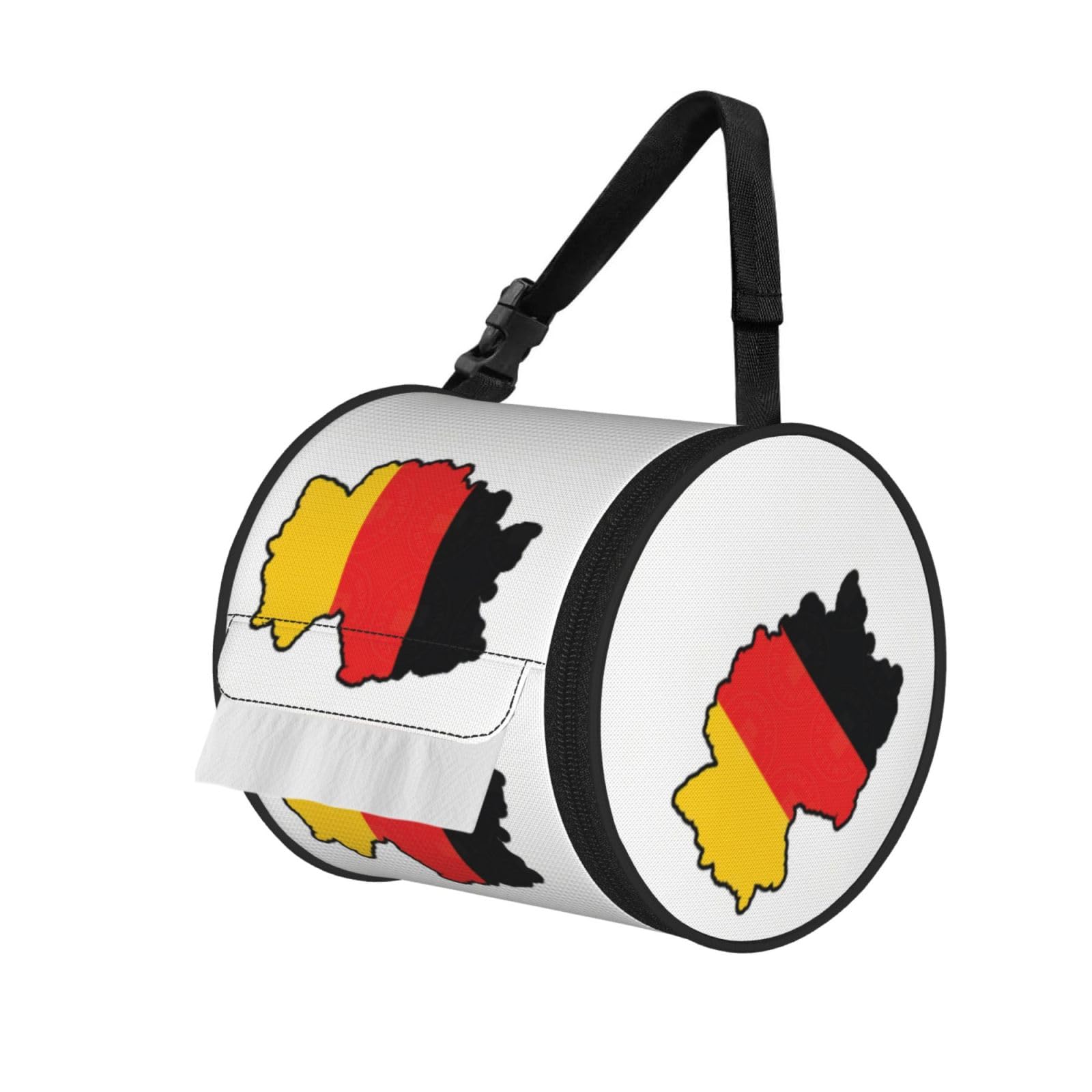 German Flag Map Print Fashion Tissues Organizer Box, Hanging Tissue Holder For Purse Coins For Car Office Daily Outing