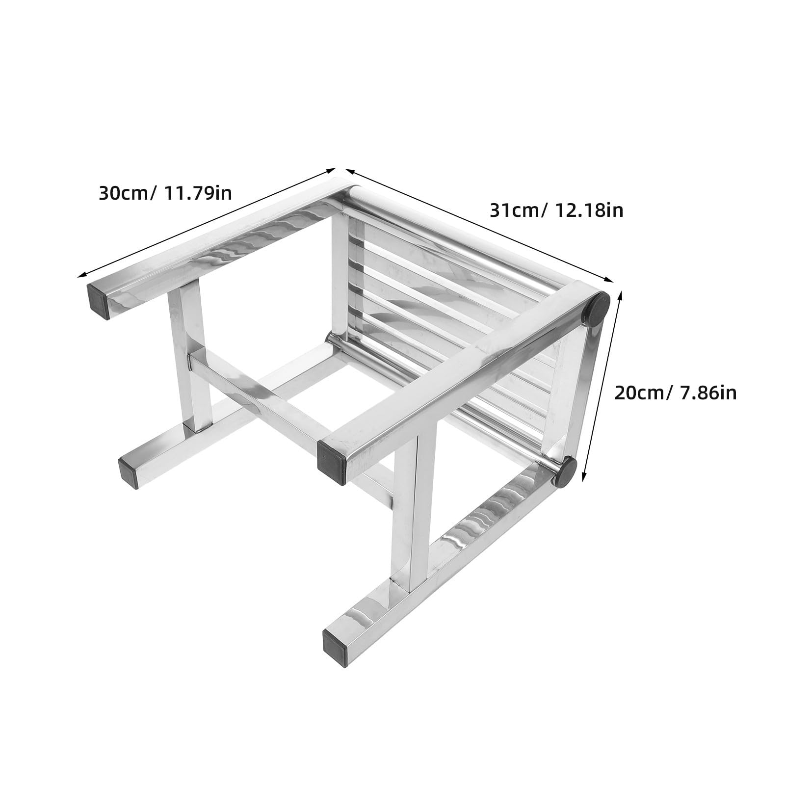 Kisangel Sedile per Doccia in Acciaio Inossidabile Antiscivolo, Panca da Bagno Resistente e Versatile per Bagno e Cucina, per Adulti e Anziani
