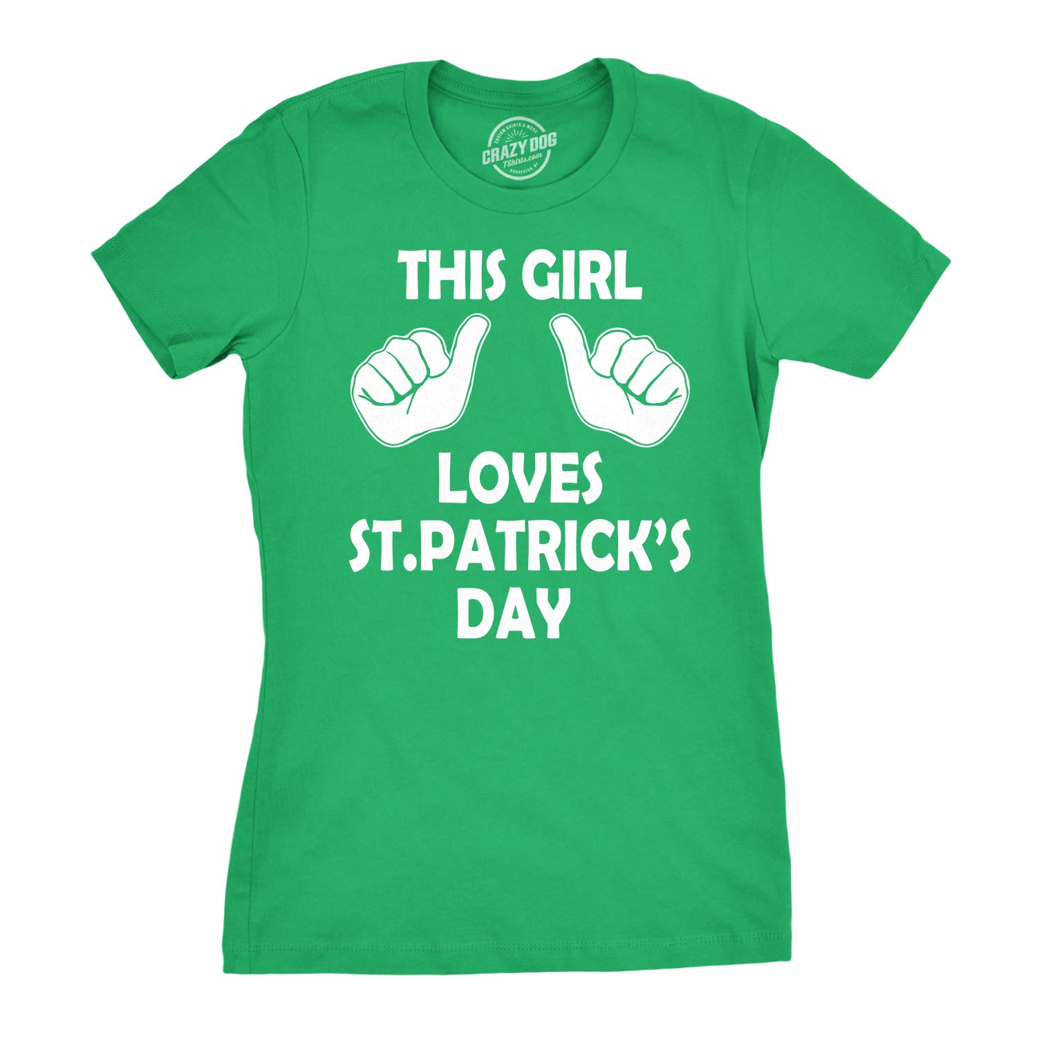 Womens This Girl Loves Saint Patricks Day T Shirt Cute St Pattys Tee for Ladies 664