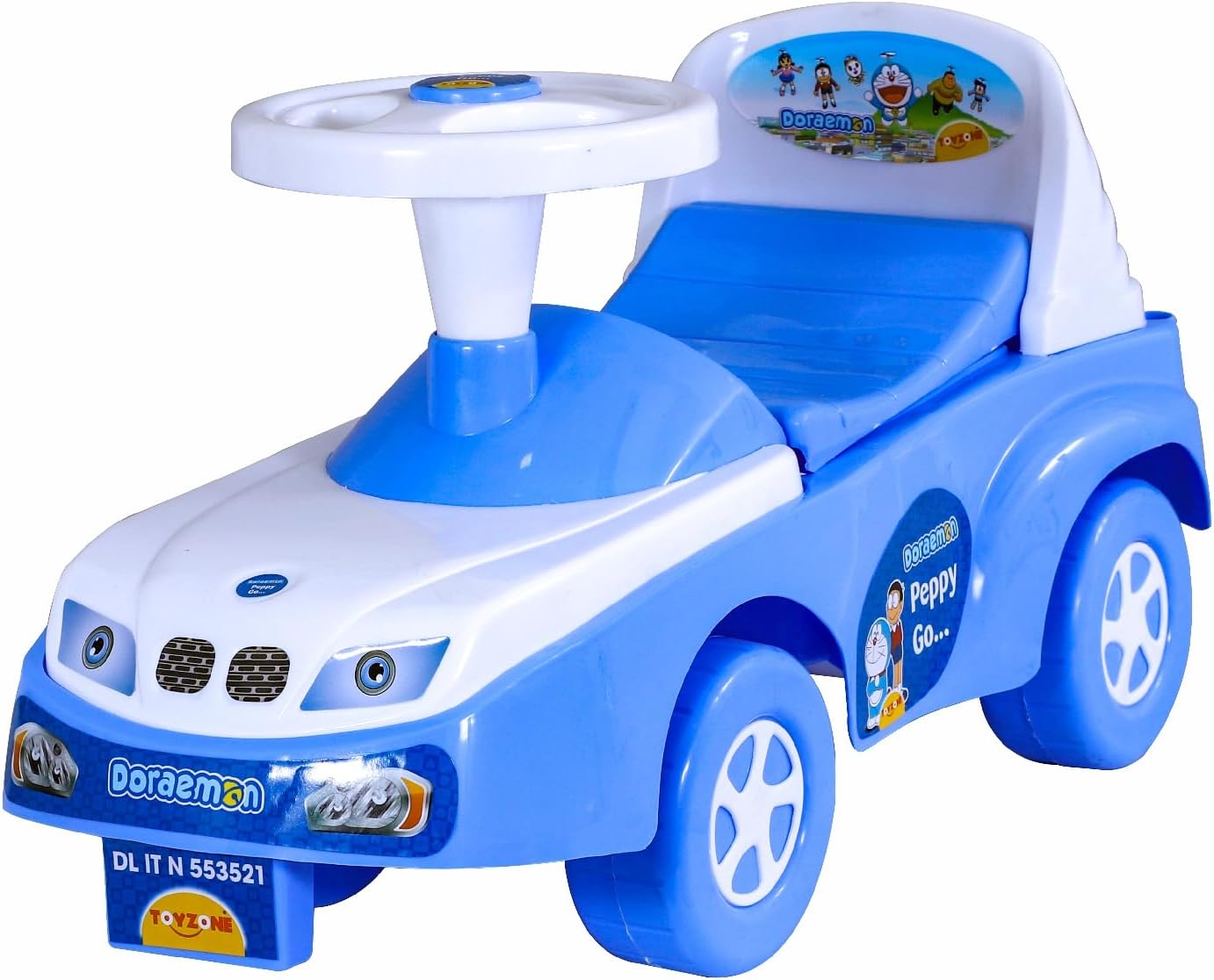 Toyzone Peppy Go Doraemon Ride on-53521 | Baby Car | Kids Car | Toy Car| Push Car| Storage Seat | Swing Car| Ride on Car with Horn