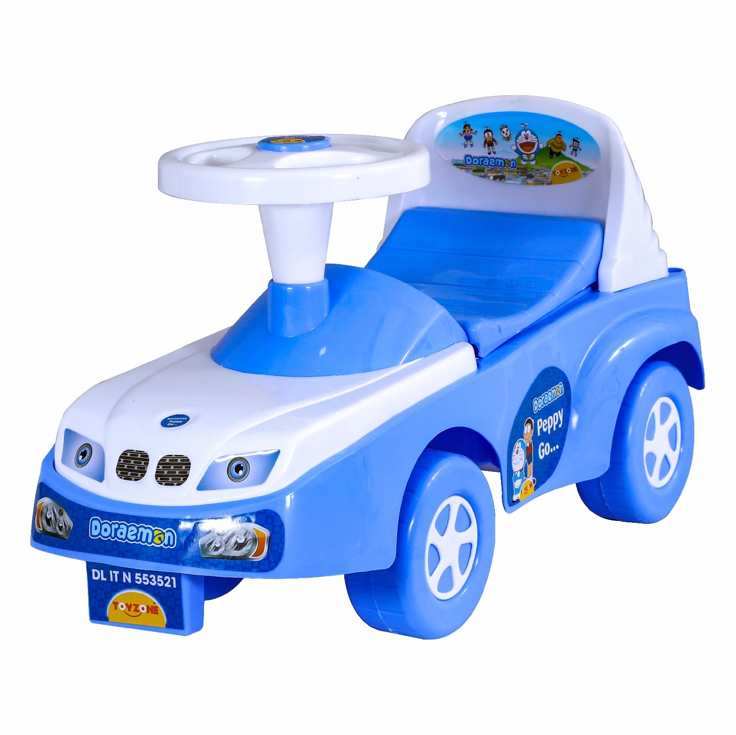 Toyzone Peppy Go Doraemon Ride on-53521 | Baby Car | Kids Car | Toy Car| Push Car| Storage Seat | Swing Car| Ride on Car with Horn