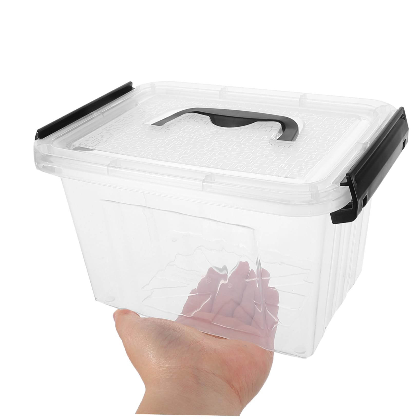 Caja de Almacenamiento Pequeña de Plástico con Tapa y Cierre, 6 Unidades