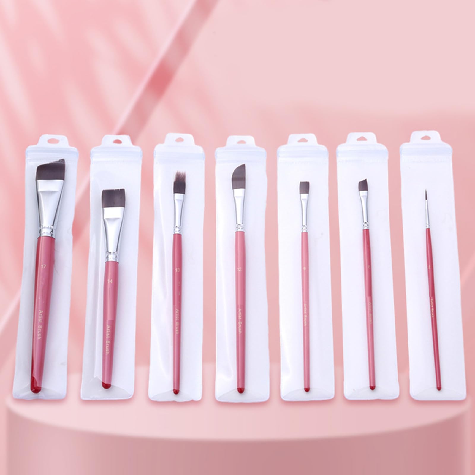 7/10/17x Set di pennelli per pittura ad olio Pennelli per pittura ad acquerello Pennello per capelli in nylon per gli amanti della pittura