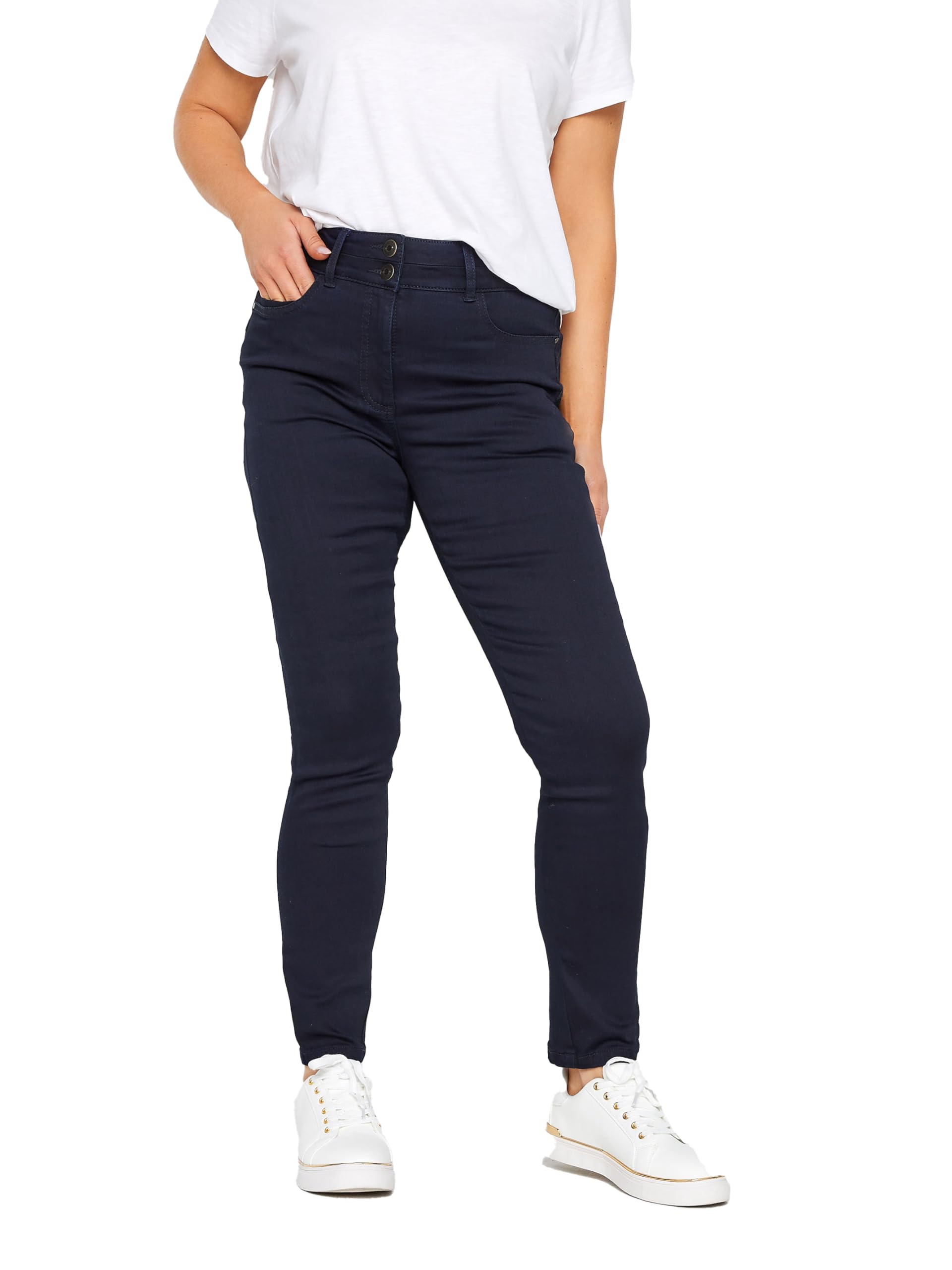 M&Co Women's Blue Lift & Shape Jeans In | : Large