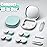 Vastsoon Contact Lens Case, Portable Contact Case with Contact Lens Applicator Tool and 3pcs Extra Solution Soaking Cases for Daily Vision Care and Outdoor Use, Travel Size (Mint Green)