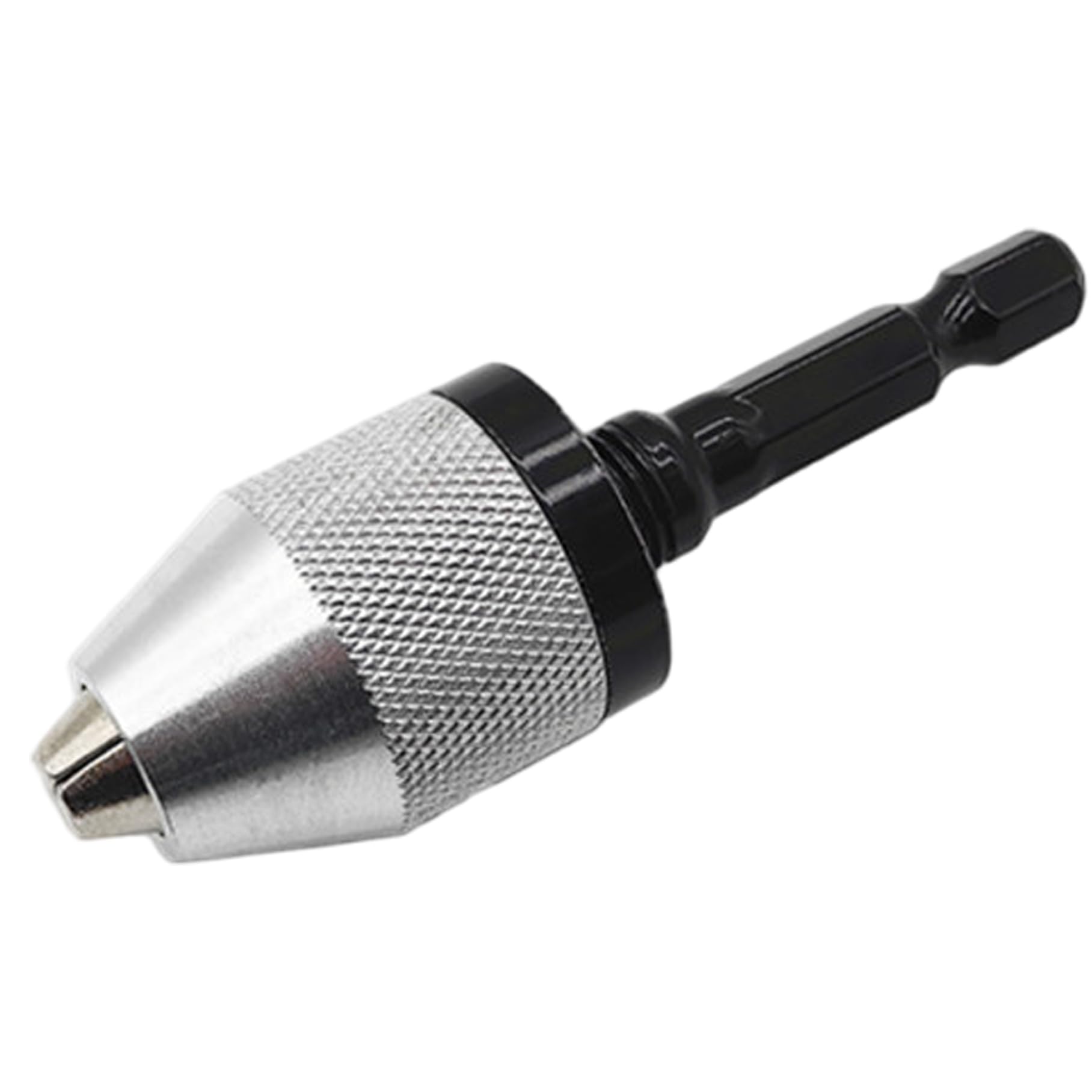Drill Chuck Adapter Quick Connect Sturdy Steel Impacts Chuck Adapter with Quick-change Shank to Hold Straight-shank 0.3-6.5mm Drill Bits Milling Cutter