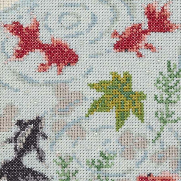 ホビーラホビーレ HOBBYRA HOBBYRE クロスステッチフレーム＜青もみじと金魚＞