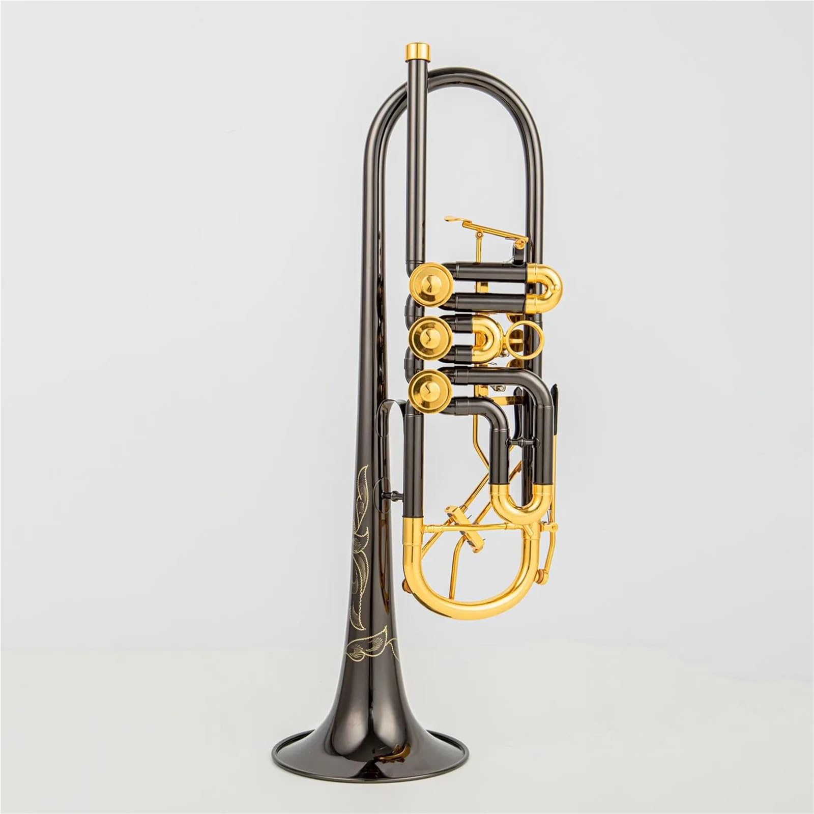 Trompete B-Trompeten-Drehventil Typ B Flacher Messing-Flachschlüssel Professionelle C-Trompeten-Musikinstrumente(C)