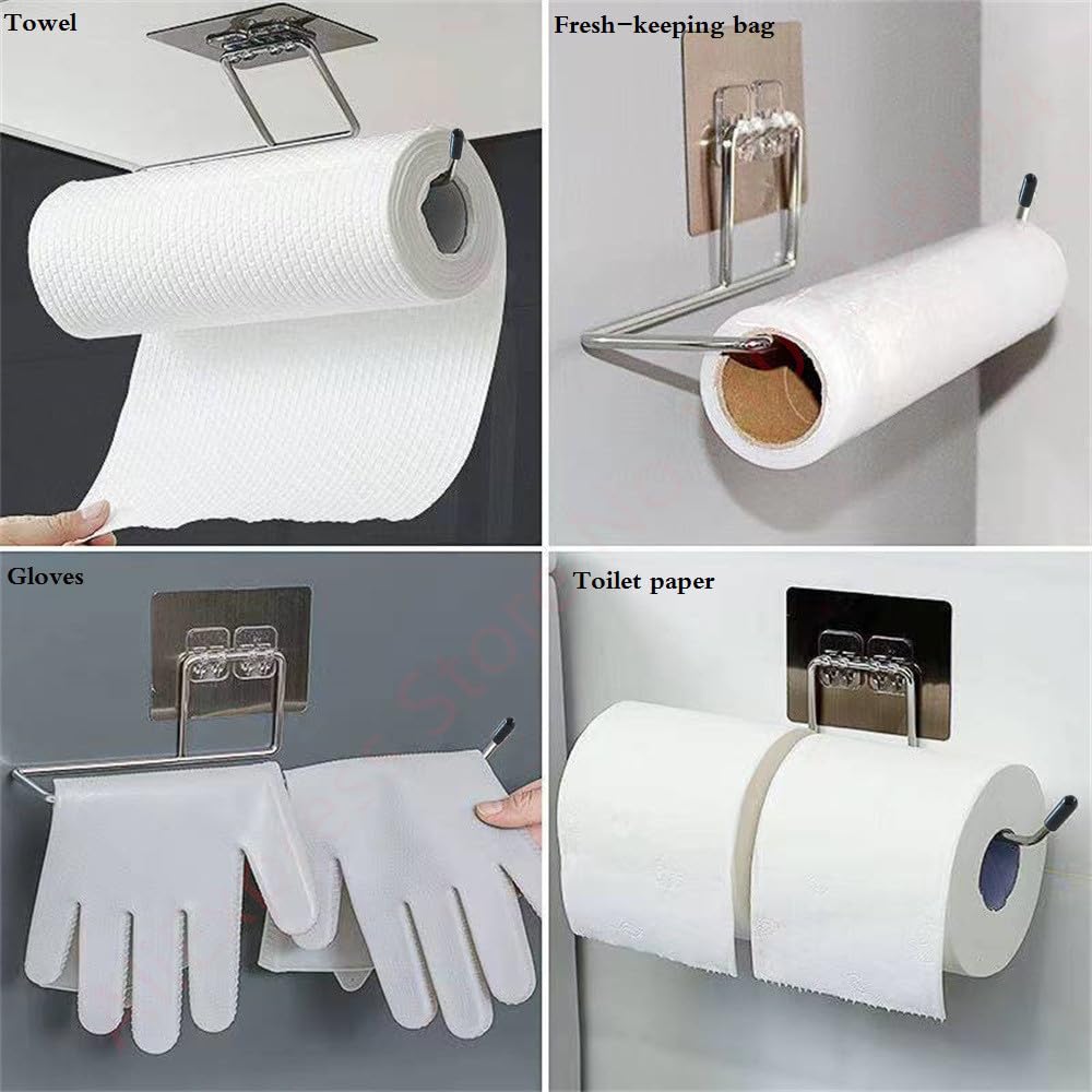 Soporte Para Rollos De Papel Higiénico - Estante Autoadhesivo De Acrílico - Organiza El Baño, Oficina O Cocina - Fácil De Instalar