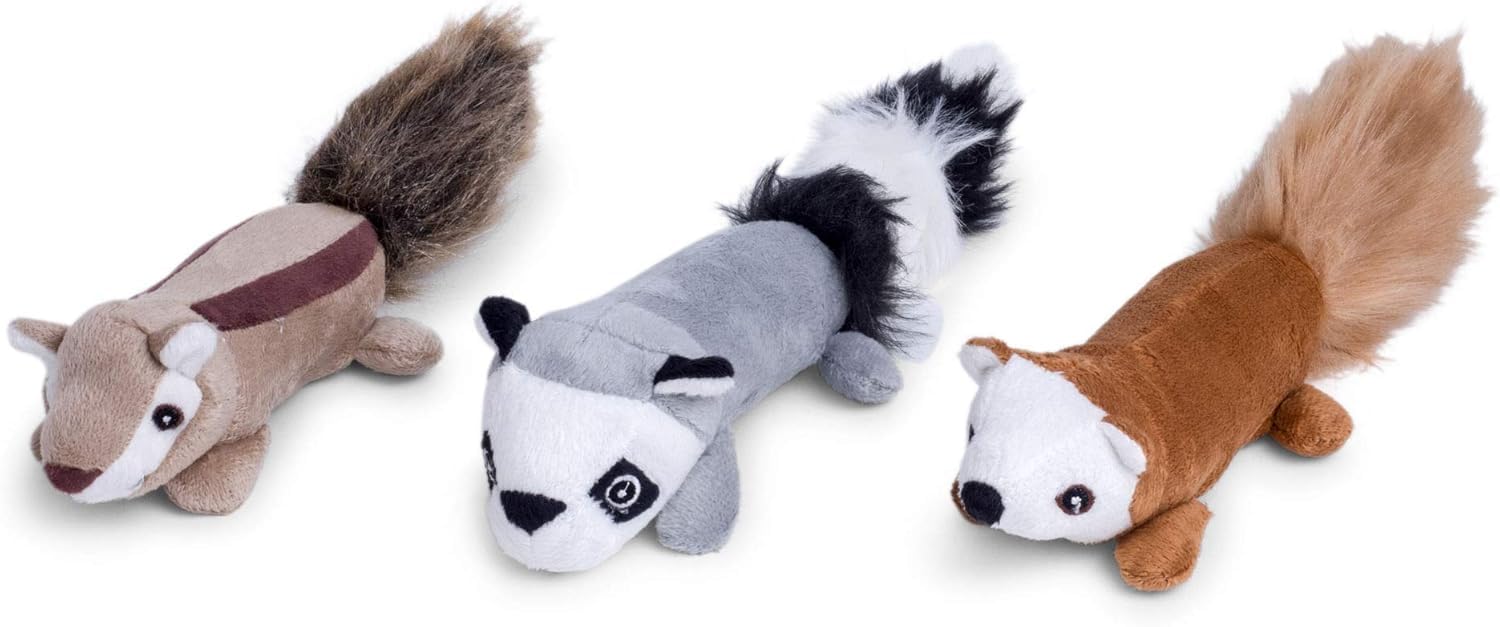 Petface Furry Sticks - Chipmunk/Raccoon/Squirrel Small Dog/Puppy Toys (Pack of 1)