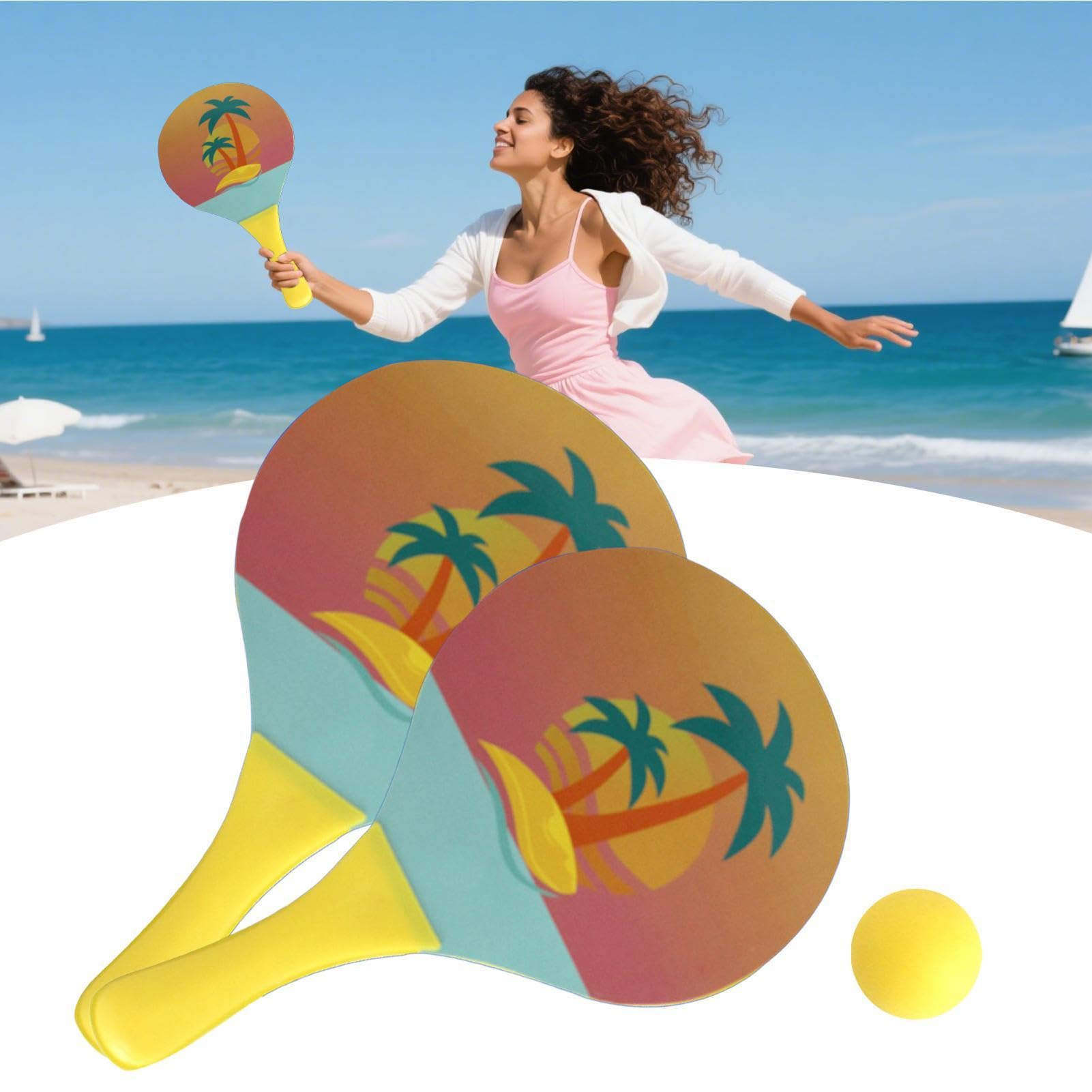 Raqueta Deportiva: Paleta De Pelota, Práctica De Equipo De Raquetas De PVC De Madera, Estuche De Accesorios De 12.99x7.48 Pulgadas | Hombres Mujeres Adultos Junior Niños Niños Niñas Principian