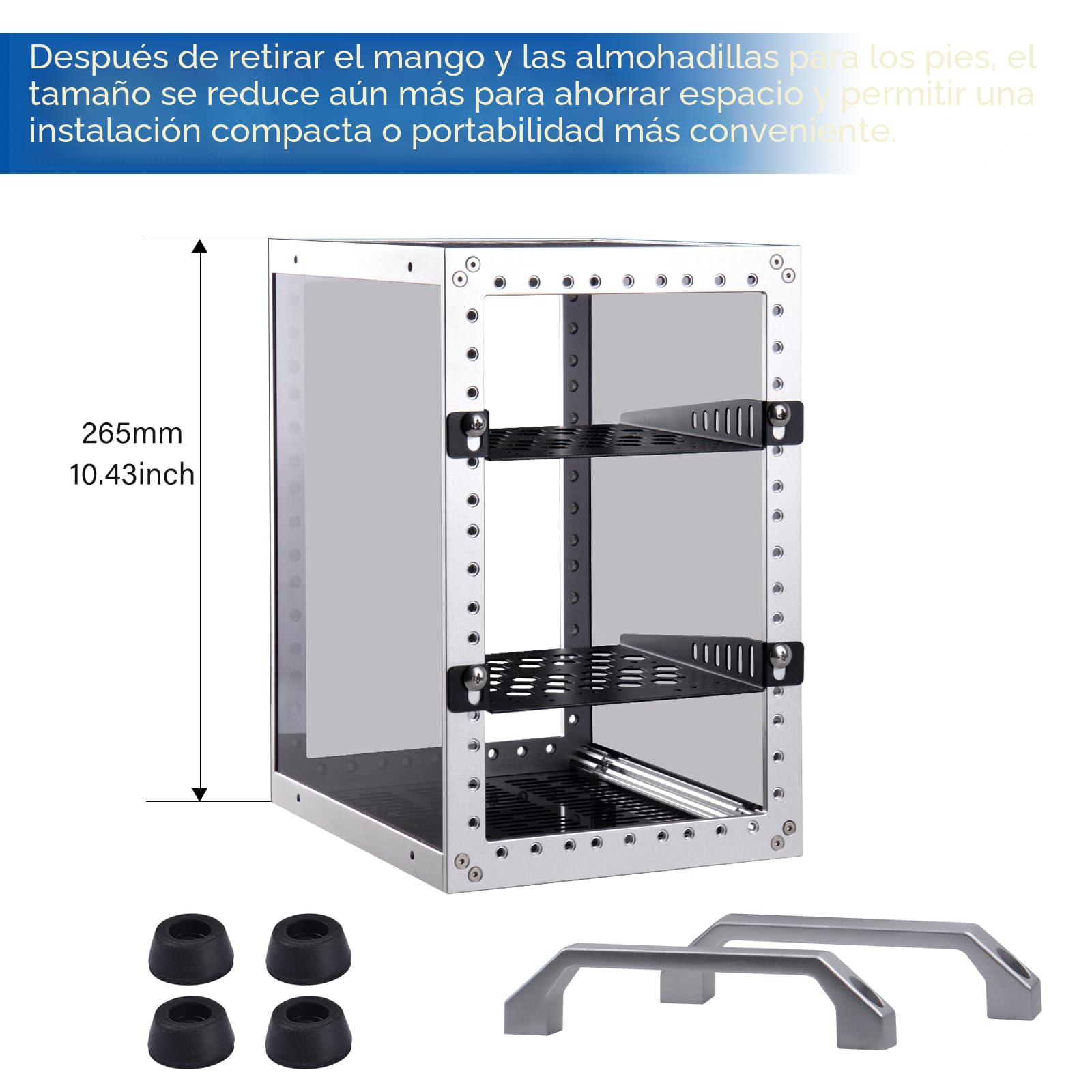 GeeekPi DeskPi RackMate TT Mini rack de servidor para mini PC, NAS, AV y equipos de red, rack de red de 10 pulgadas 3U/ 7 pulgadas 5U, profundidad de 200 mm