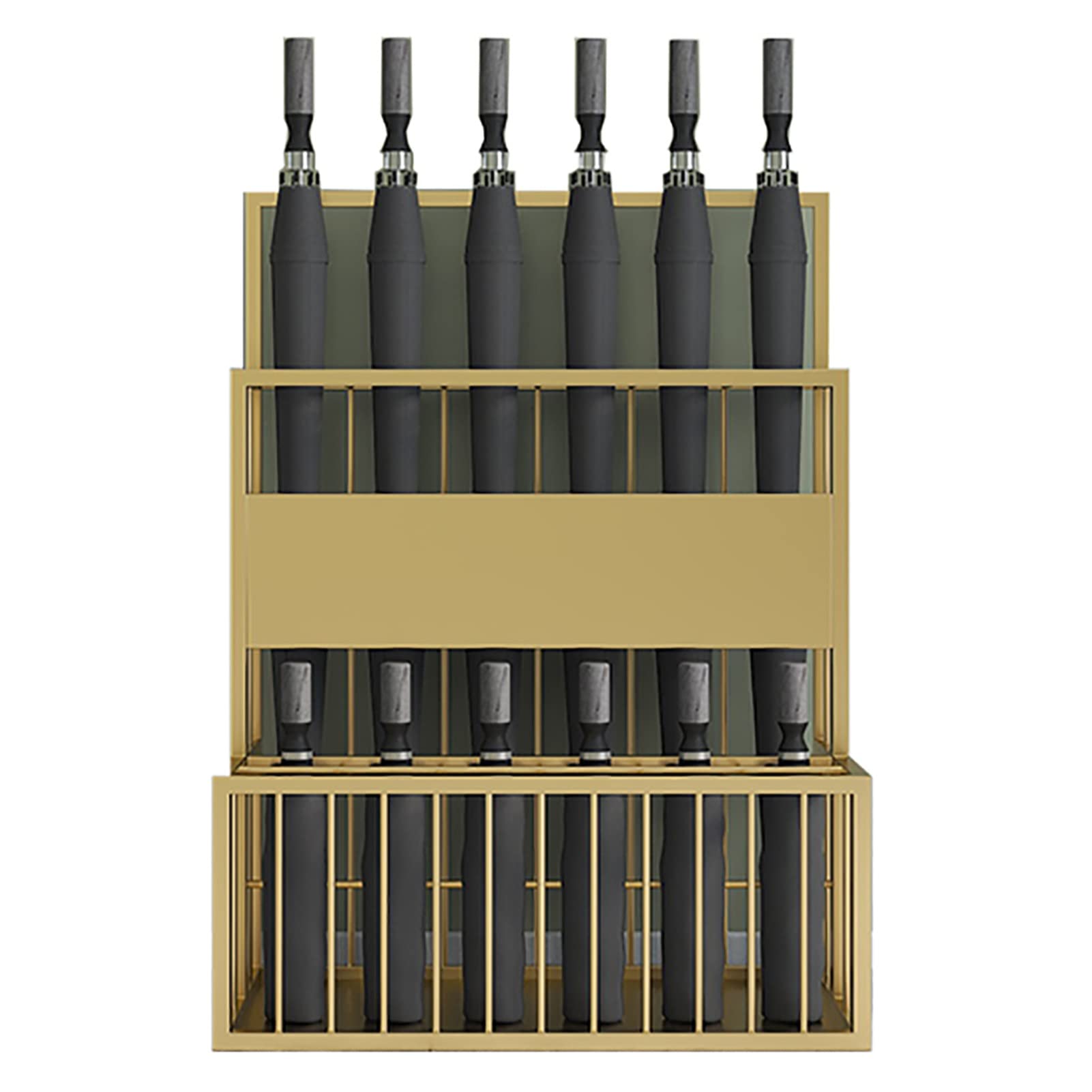 Porte-parapluie de bureau design double couche avec bac récupérateur d'eau