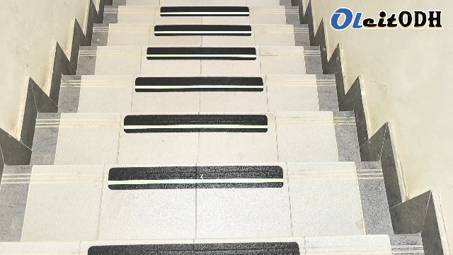 Image of Anti Slip Traction Tape with Glow in Dark Green Stripe, 4In x 60ft High Traction Friction Non Skid Stairs Treads, Waterproof Anti Slip Tape, Abrasive for Steps, Ramp, Skateboard, Outdoor Indoor