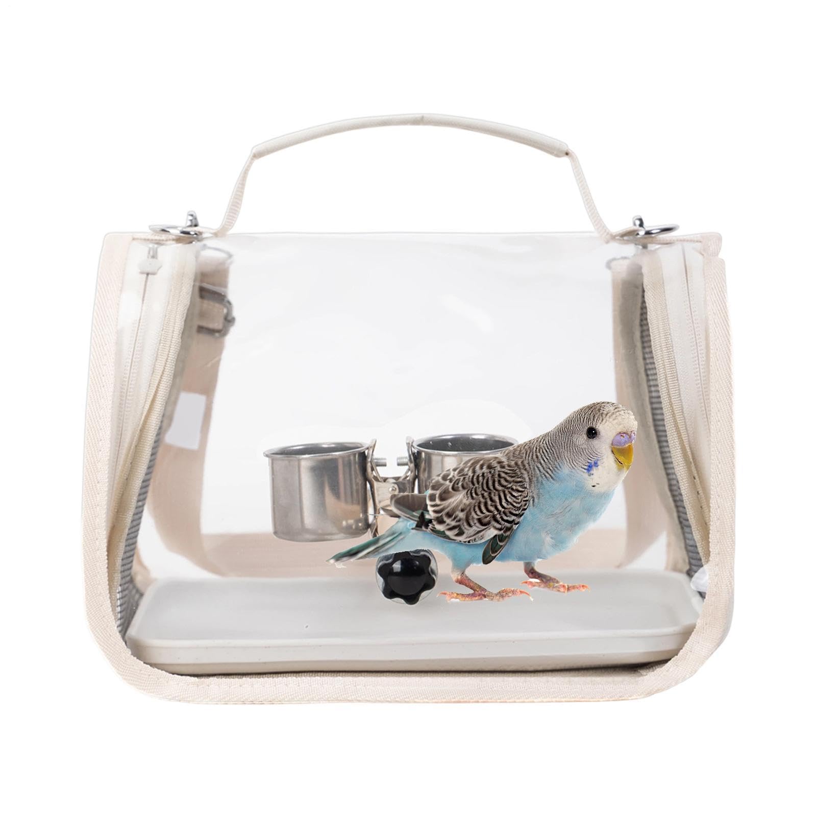 Sac de transport pour oiseaux avec perchoir | Cage légère pour perruches | Pour conure, cacatoès, perroquet, calopsitte, , camping