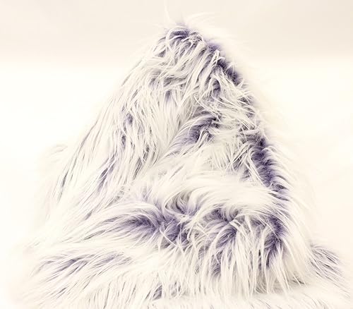 Miniatura 4 de Tela de berenjena ultra mongol de pelo sintético de 2 tonos  64 pulgadas con se vende por yarda