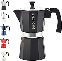 Vista 32 de GROSCHE Milano Cafetera Moka para estufa, para 9 tazas de café expreso, de 15.2 onzas, azul. Cafetera de estufa Moka, espresso italiano, greca