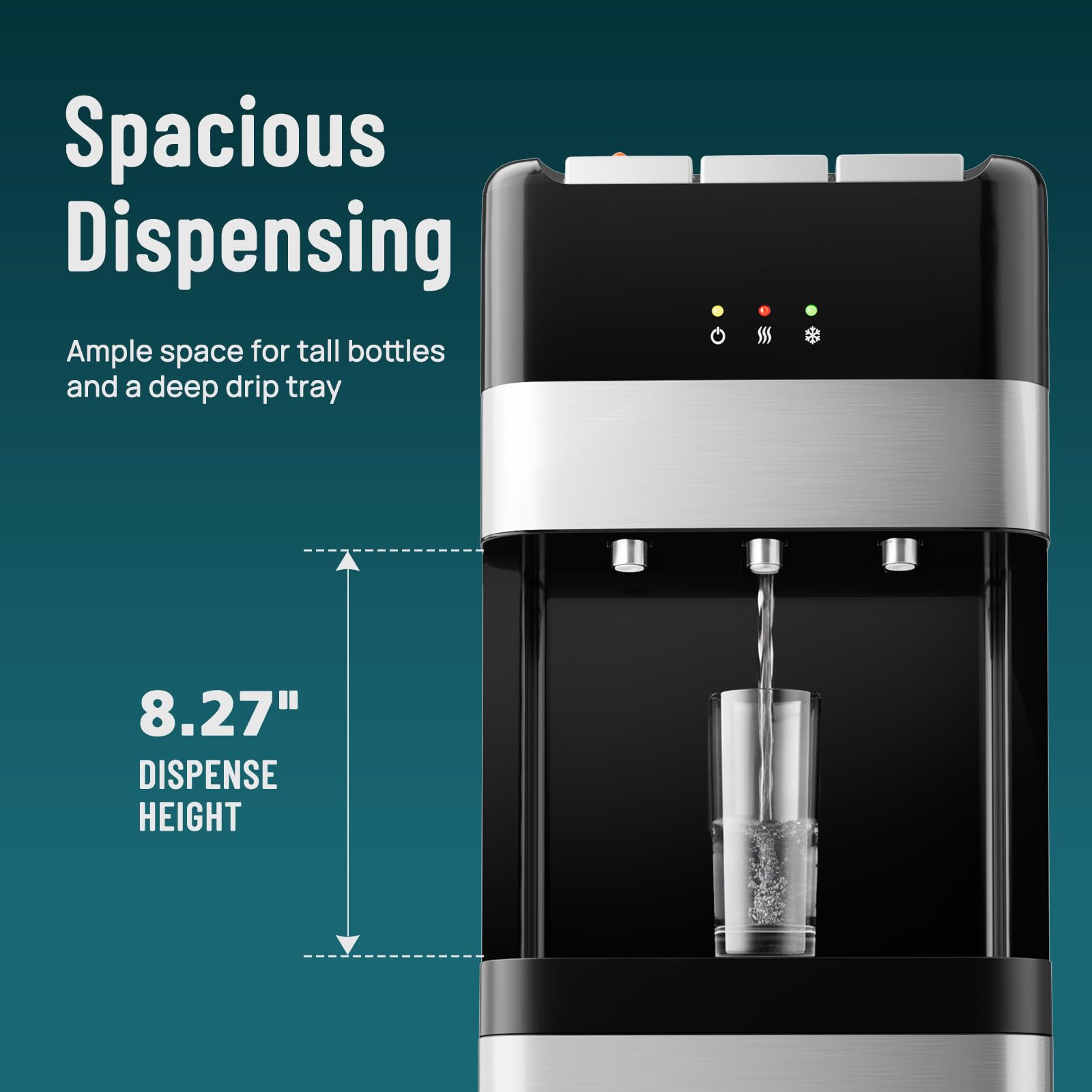 OLIXIS Bottom Loading Water Dispenser for 5 Gallon Bottles, Hot