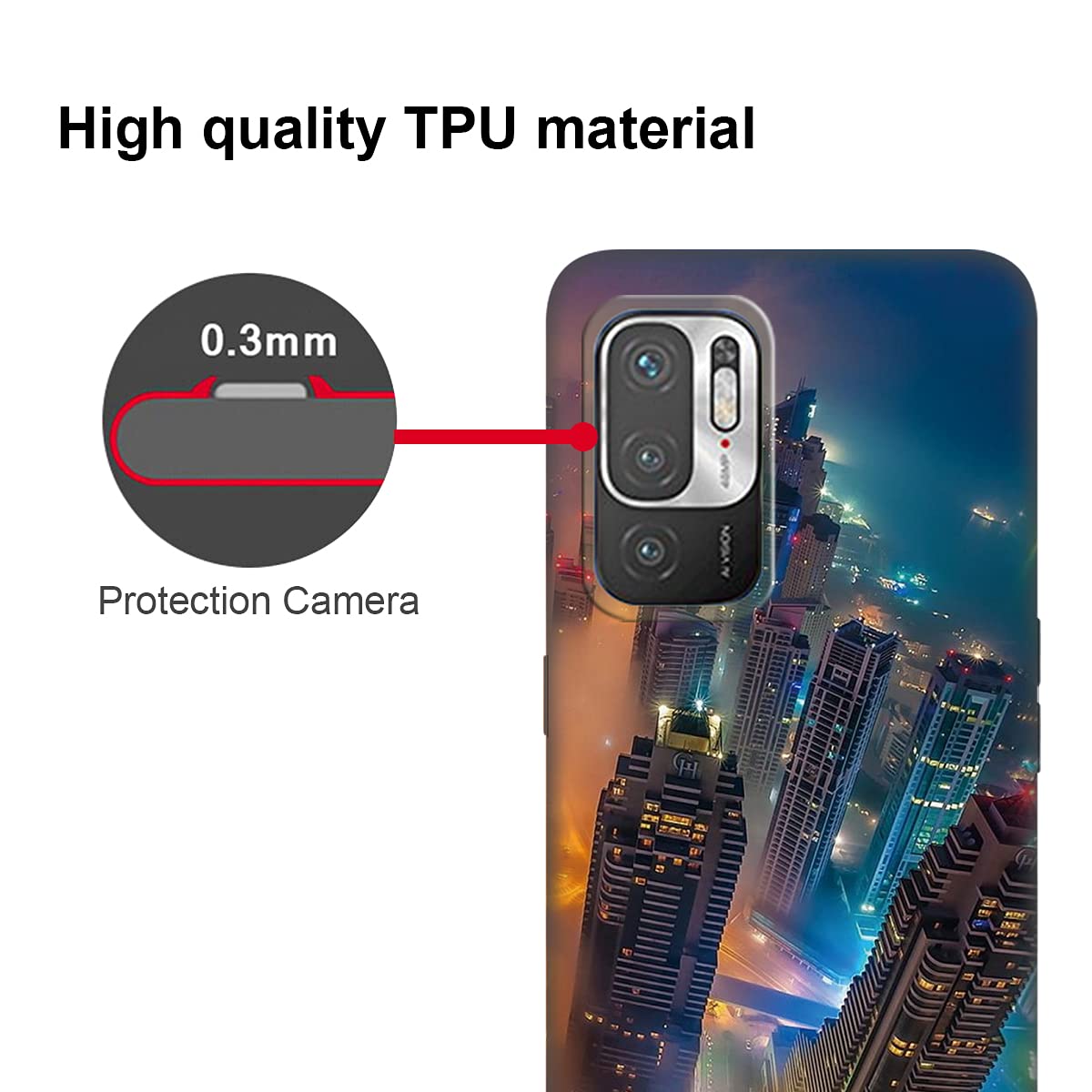 DiaryTown 2 Cover per Xiaomi Note 10 5G Case, TPU Silicone Morbida Custodie Redmi Note 10 5G Nero con Bello Disegno Motivi Antiurto Protettivo Cover Gomma Ultra Sottile - Lupo & Leone