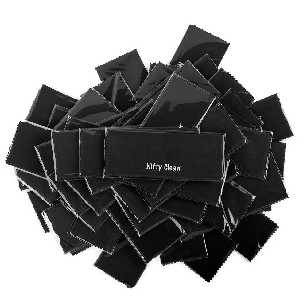 Pack of 50 - Nifty Clean Reusable Microfiber Cloth, Black