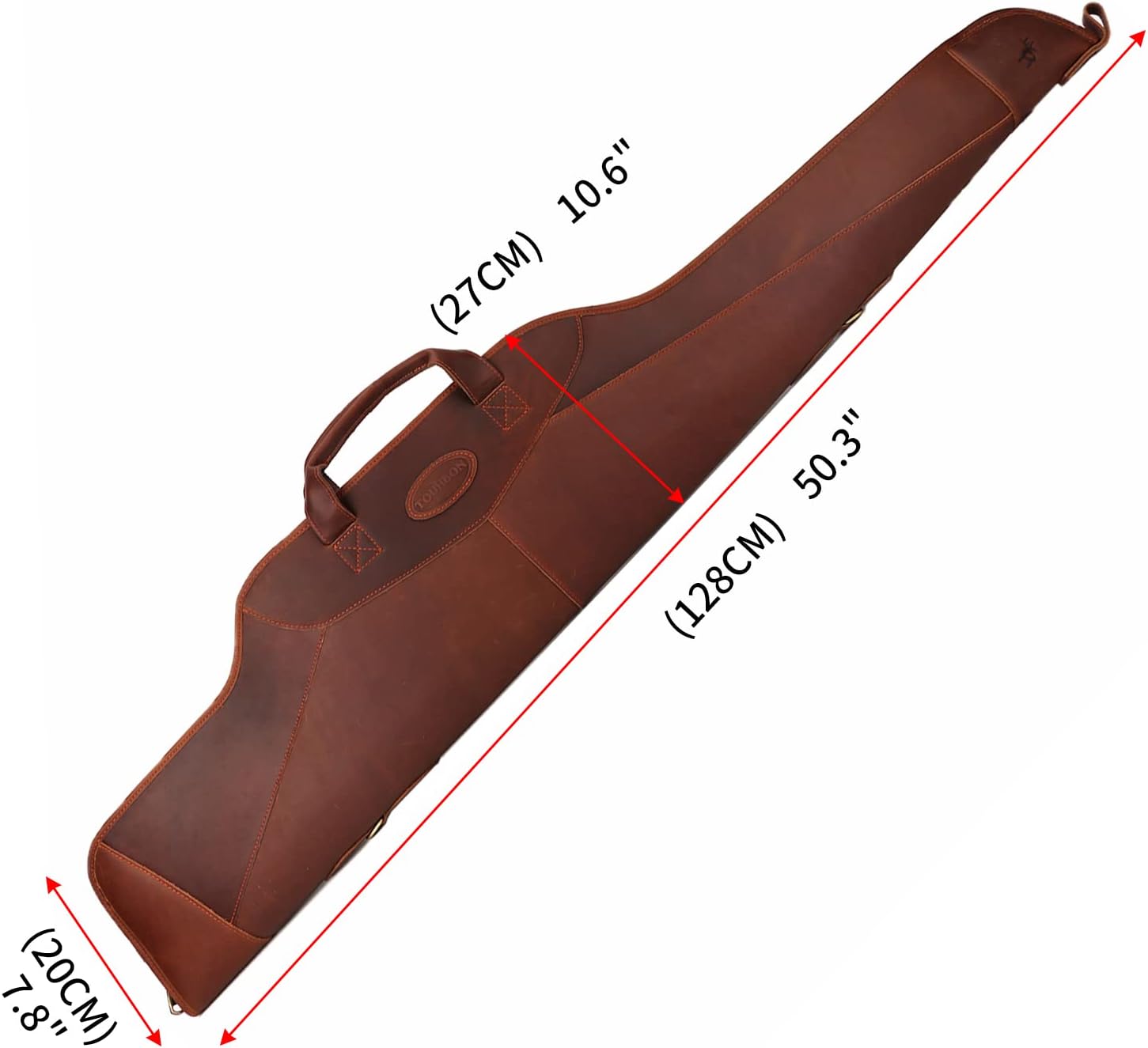 Tourbon Hunting Scoped Rifle Case 50 inch Soft Fleece Padded Leather Gun Slip Bag