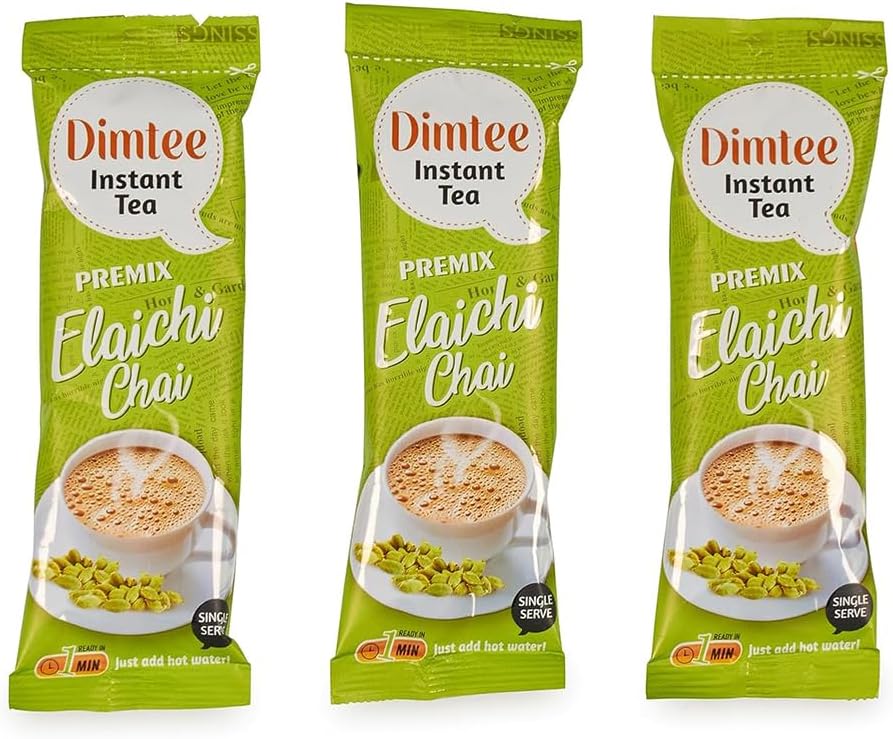 Chaizup Dimtee 1 Min Instant Elachi Premix Tea - 30 Sachets | Elachi Flavours | 30 Servings | 375g