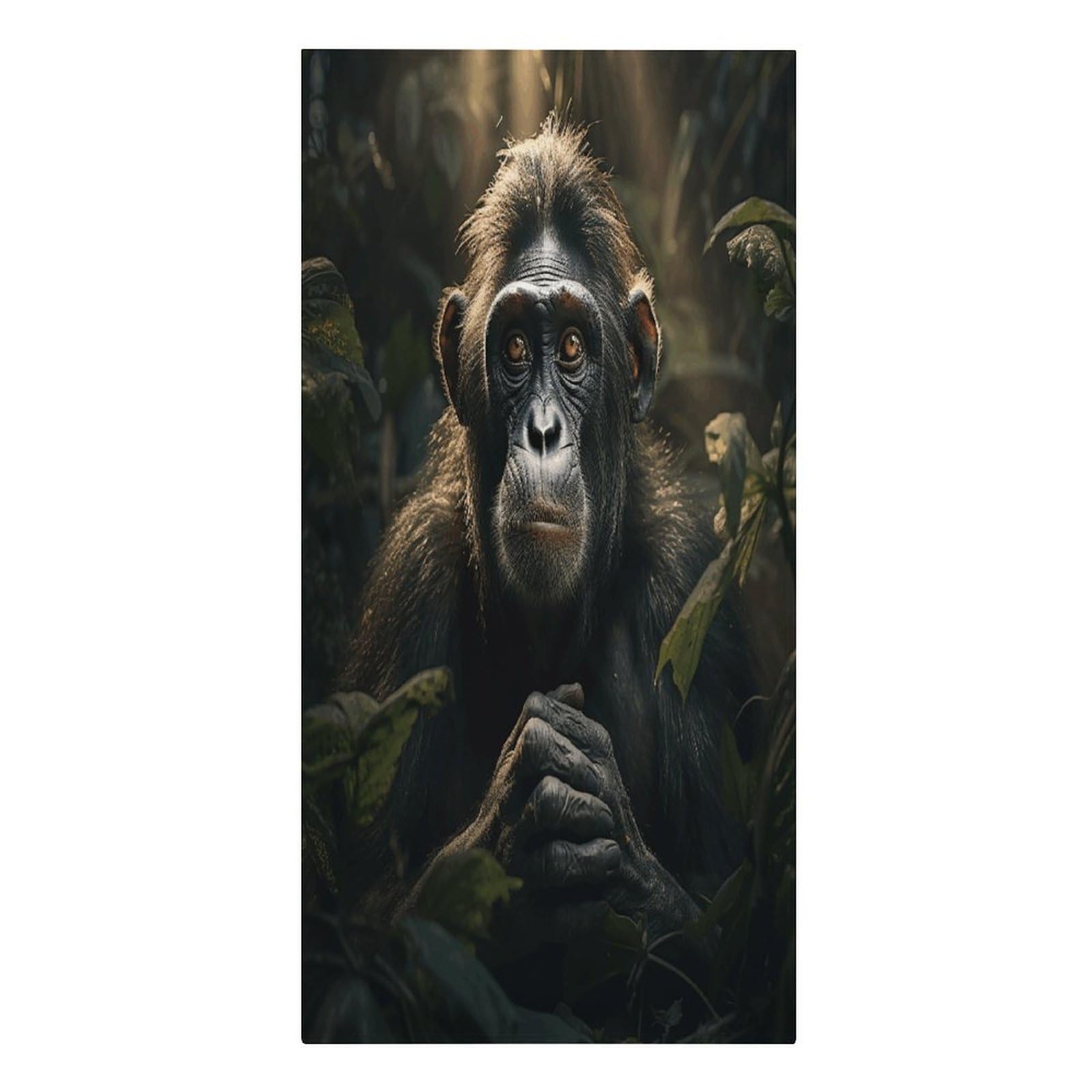 VstaDank Monkey in Jungle Beach Towel Vacation Essentials Sand Free Soft Quick Dry Swim Towels 61"x30" Modern Extra Large Towels Lightweight Microfiber Beach Towel for Swimming Pool