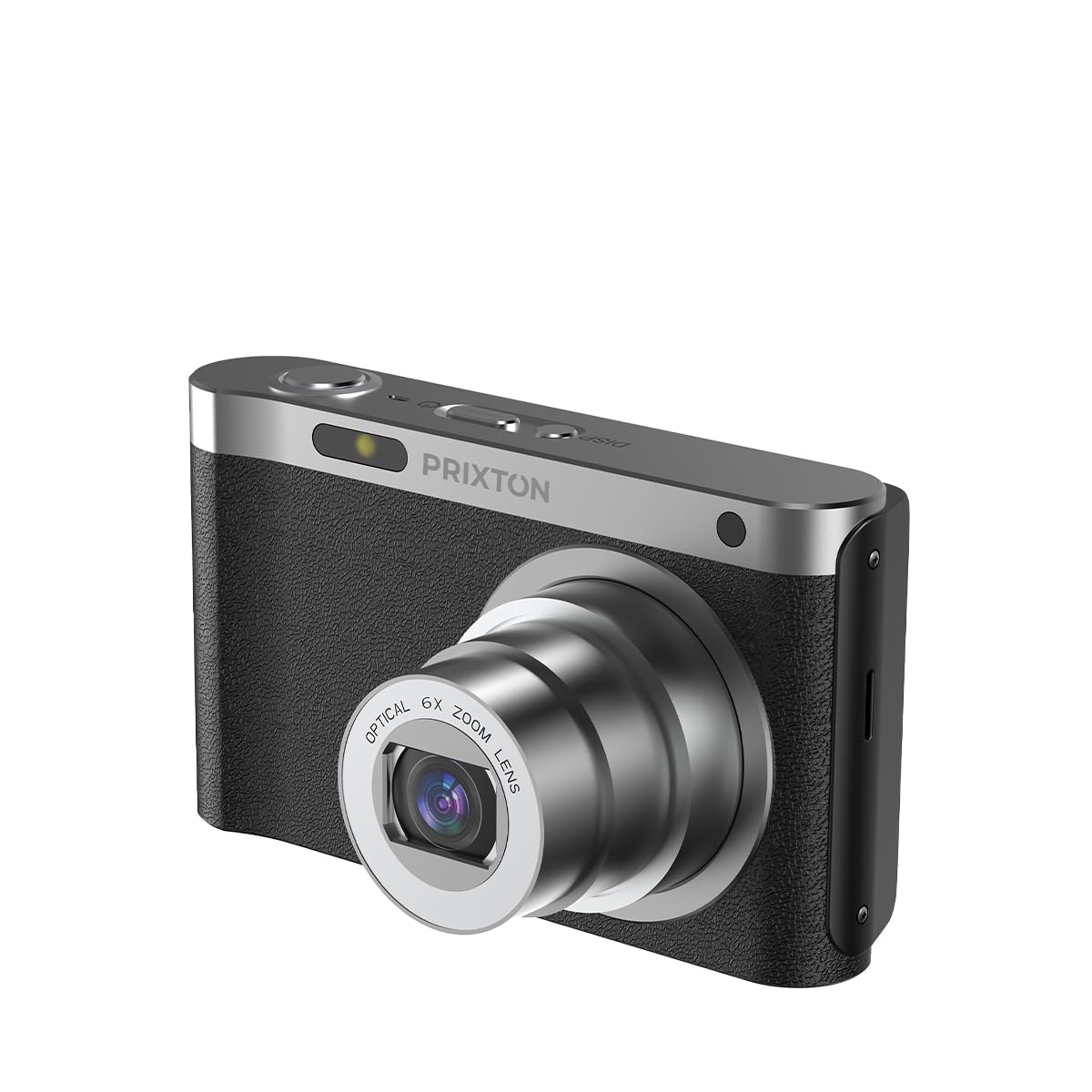PRIXTON Cámara Digital 4K UHD 64MP Discovery DC650, Cámara de Fotos con Wi-Fi y App, Estabilización Anti-Shake, Detección Facial, Zoom Óptico 6X, Pantalla IPS 2,88", USB-C, MicroSD hasta 256 GB