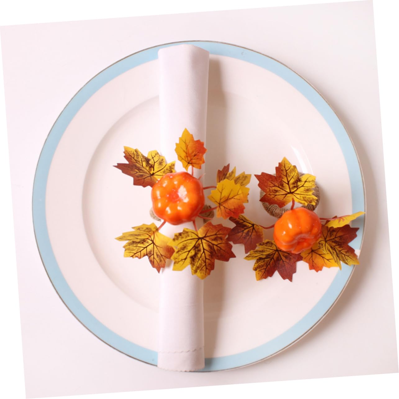 Cabilock 3 Set Bottoni Di Tovagliolo Di Zucca Decorazioni Thanksgiving Portatovagliolo Bling Portatovaglioli in Rattan Adornare Portatovaglioli Affidabili Arredamento Per Feste 6 Pezzi * 3