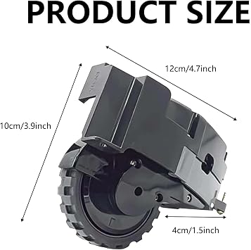1 Pair Wheel Module for Roomba I&E Series Replacement Wheels for Roomba I1-I8 J7 E5 E6 Premium Quality Wireless Accessories Black Heavy Duty Robot Replacement Part