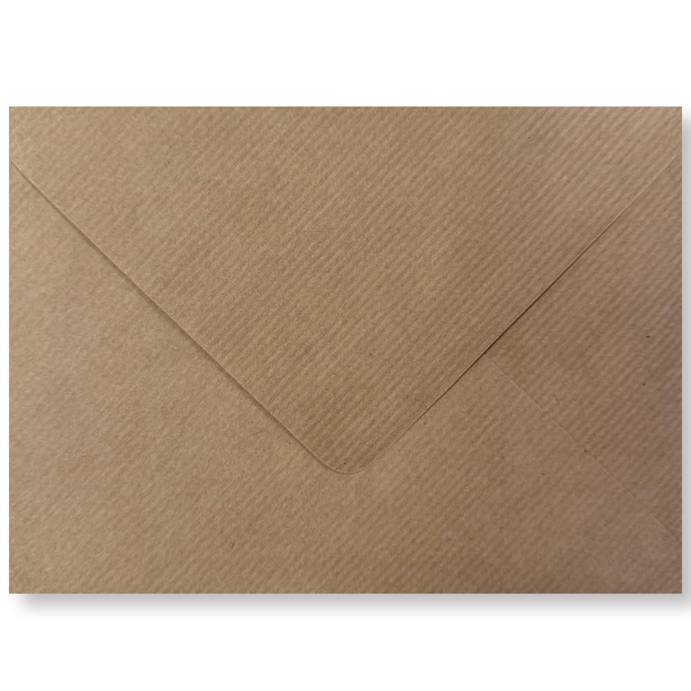 Luksusowe prostokątne koperty 11,4 x 16,2 cm, metaliczny czekoladowy brąz