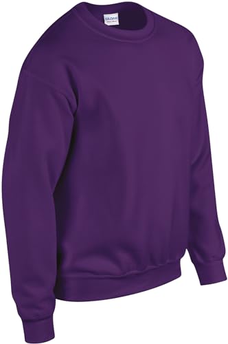 TICTEX Unisex Heavy Blend Crewneck Sweatshirt - Herren-Pullover Baumwolle mit Rundhals in vielen Farben - große Größen - Purple, L
