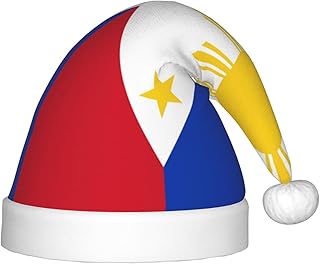 Augenstern Christmas Hat Philippine-Flag-Proud Xmas Hat Unisex Santa Hat