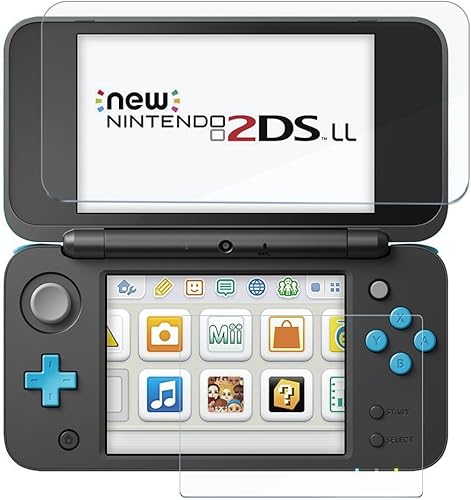 RDFJ Protector de pantalla 2DSXL Protector de pantalla antiarañazos Protector de película de vidrio templado Juegos Accesorios de consola para nuevo