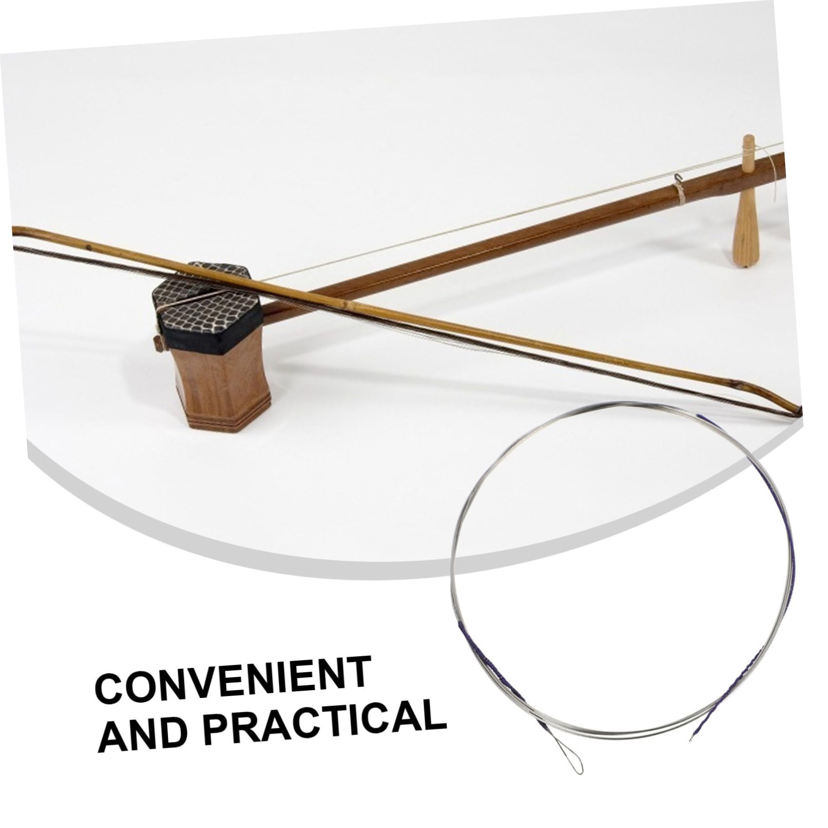 VICASKY 4 Stück Mandolinen-Saiten mit Schlaufenende,Mandolinen-Ersatzsaiten aus Edelstahl traditionelle Metal Erhu Teile Chinesische String nationale Instrumente Zubehör
