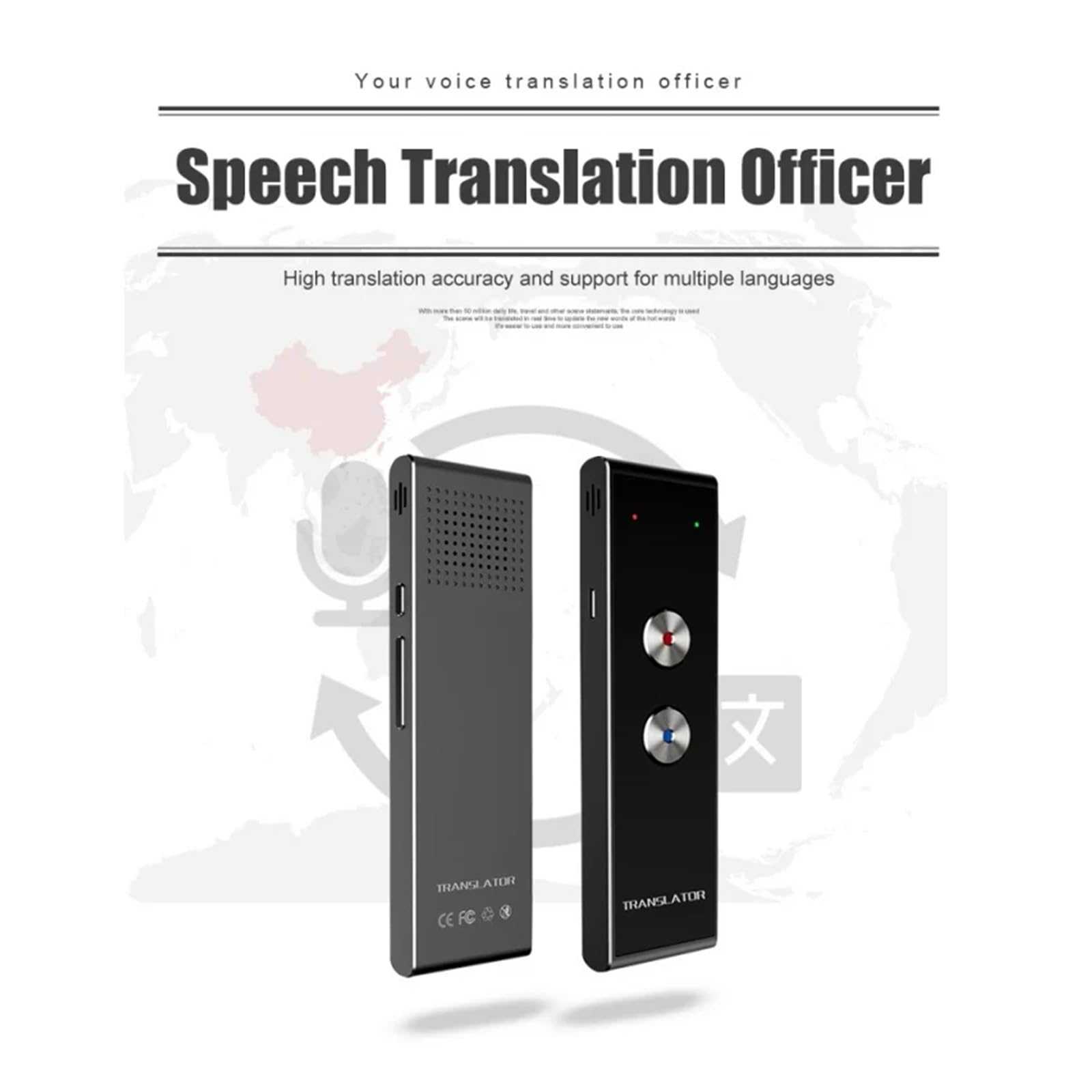 T8 inteligentna maszyna do tłumaczenia mowy tłumaczenie symultaniczne inteligentny tłumacz 42 języki WIFI turystyka - OmniTech(Silver)