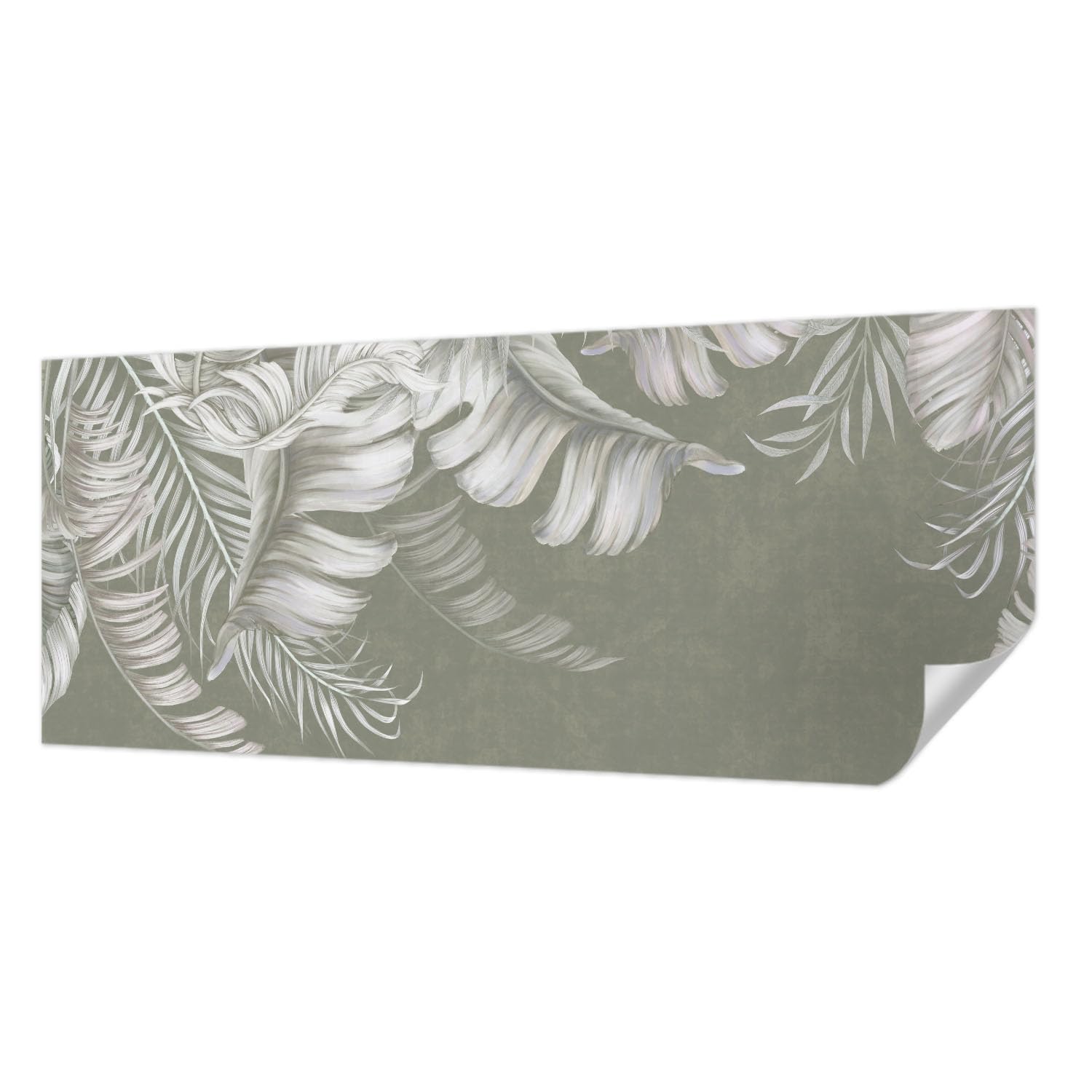 Papier peint adhésif feuilles délicates pour salon et chambre moderne