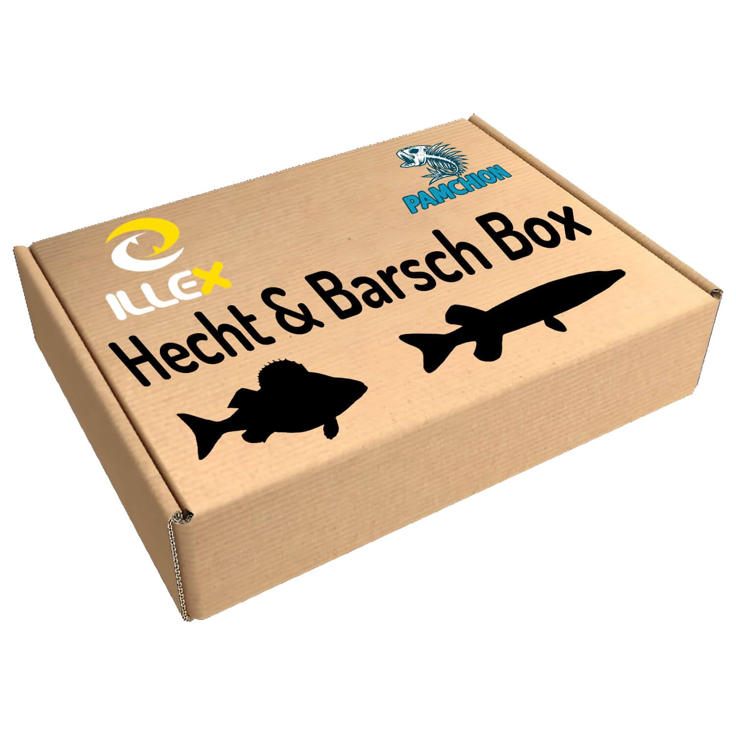 Illex Hecht und Barsch Edition Exklusive Kunstköder Box - Wobbler, Gummifische, Chatter Baits & Pamchion Jighaken, 3 Größen, Köder Set, Geschenk für Angler, Süßwasser Raubfischbox