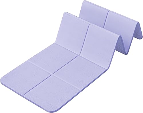 Tapete de yoga plegable para viajes, de 72 x 32 x 0.32 pulgadas, tapete de ejercicio plegable de 0.315 in de grosor, tapete de pilates