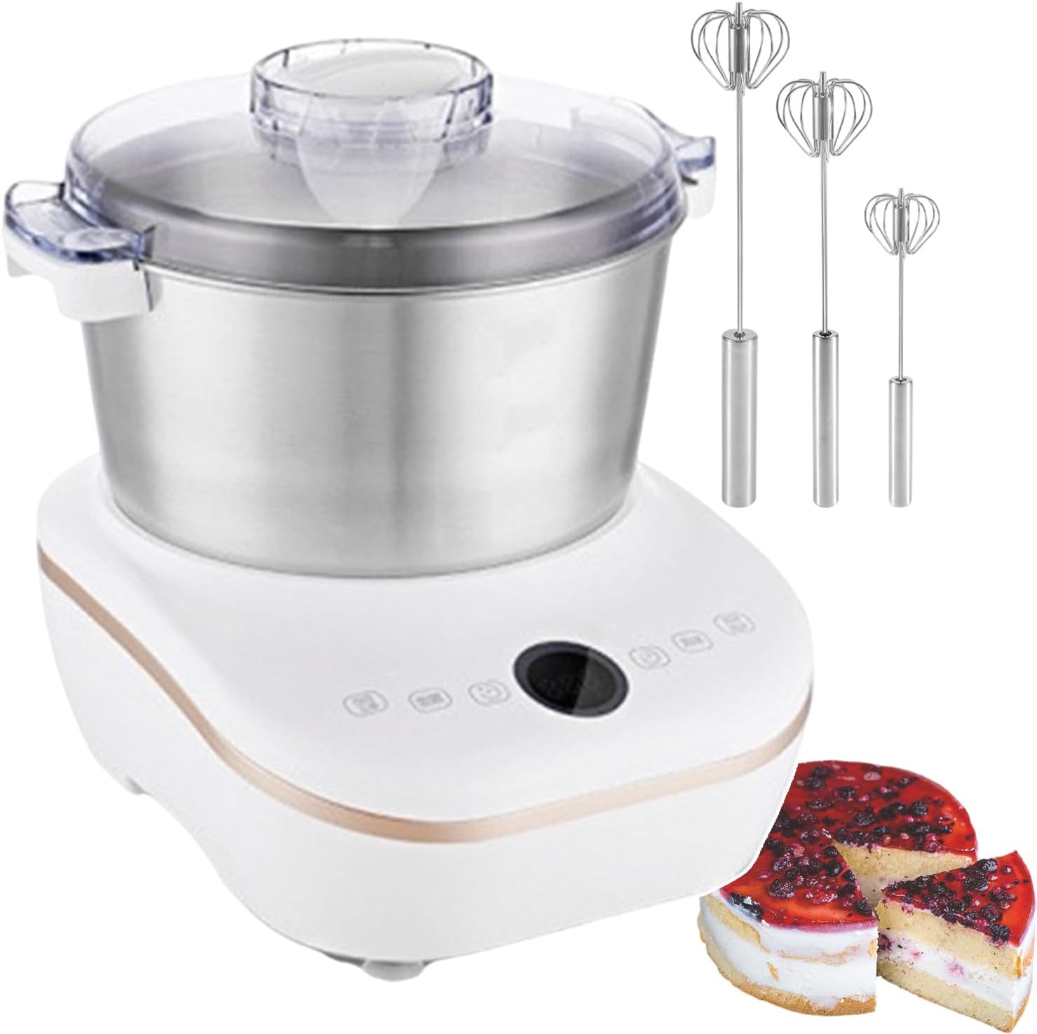 2-In-1 Electric Dough Maker - Kneading And Fermentation, Dough Stand Mixer & Bread Proofer with Touch Panel Control, Kitchen Flour Kneading Machine for Commercial and Home Use 5L