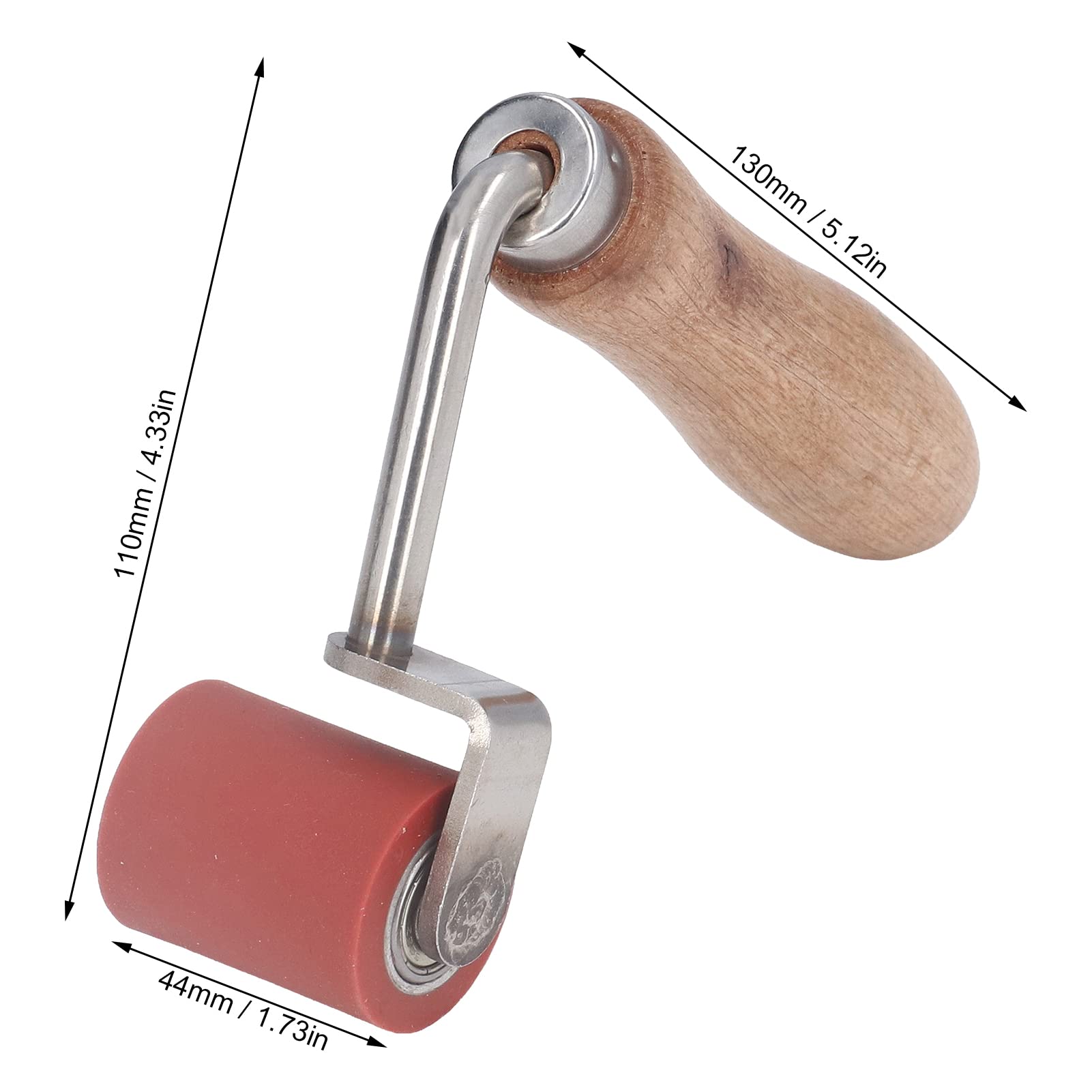 Rodillo de costura de silicona de 40 mm, doblado a 75°, por debajo de 260 ℃, rodillo de presión manual para techos de PVC/TPO/EPDM, soldadura de alta temperatura