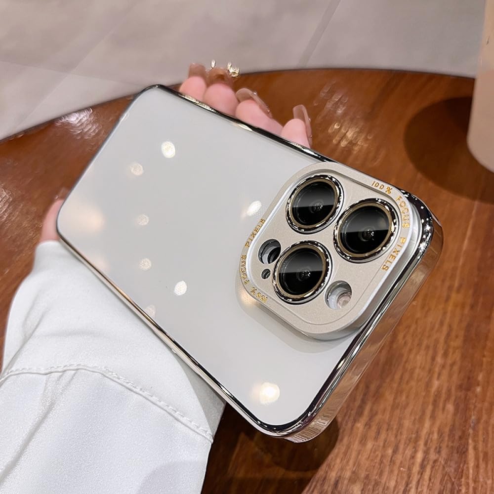 iPhone 14 Pro Max Étui de Luxe Transparent avec protection métal