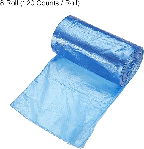 Miniatura 4 de MECCANIXITY Bolsas de basura pequeñas de 0.5 galones para mini basurero de escritorio, color azul, 8 rollos  240 unidades