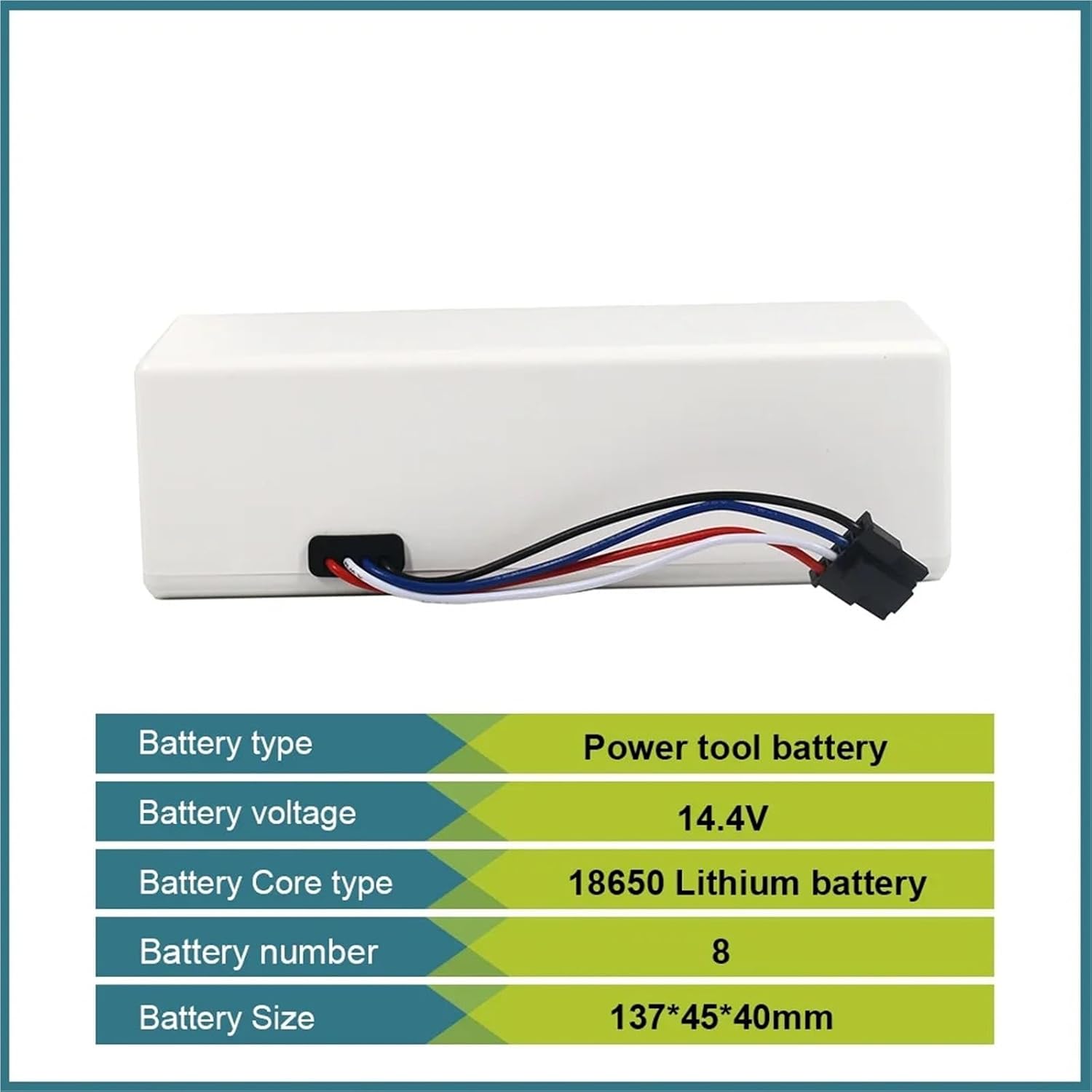 Lithium Battery, Compatible For Dreame, 14.4V 5200mAh Replacement P2008-4S2P-MMBK Sweeping Mopping Robot Vacuum Cleaner 5.2Ah Lithium Battery