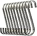 ilauke 10Pcs Ganci a S in acciaio INOX Appesi, Ganci Attaccapanni in Metallo da Cucina, Bagno, Camera da Letto, Armadio, Ufficio, Casa Essenziale